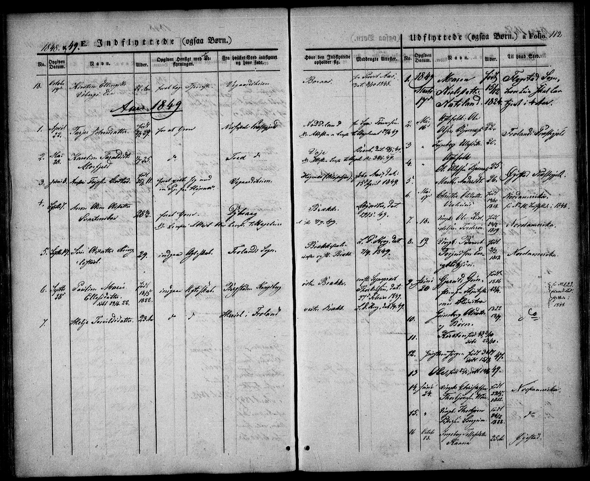 Austre Moland sokneprestkontor, AV/SAK-1111-0001/F/Fa/Faa/L0007: Parish register (official) no. A 7, 1847-1857, p. 112