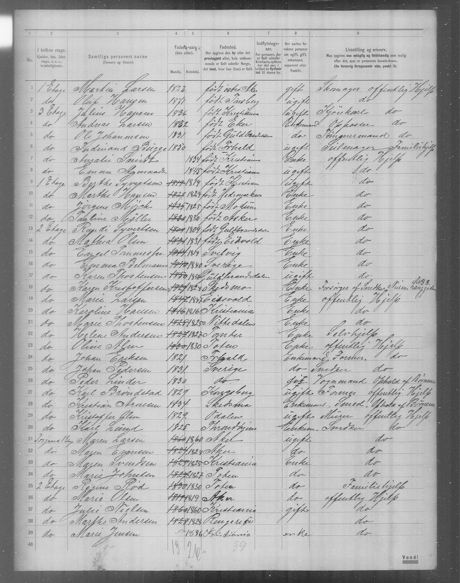 OBA, Municipal Census 1904 for Kristiania, 1904, p. 22985