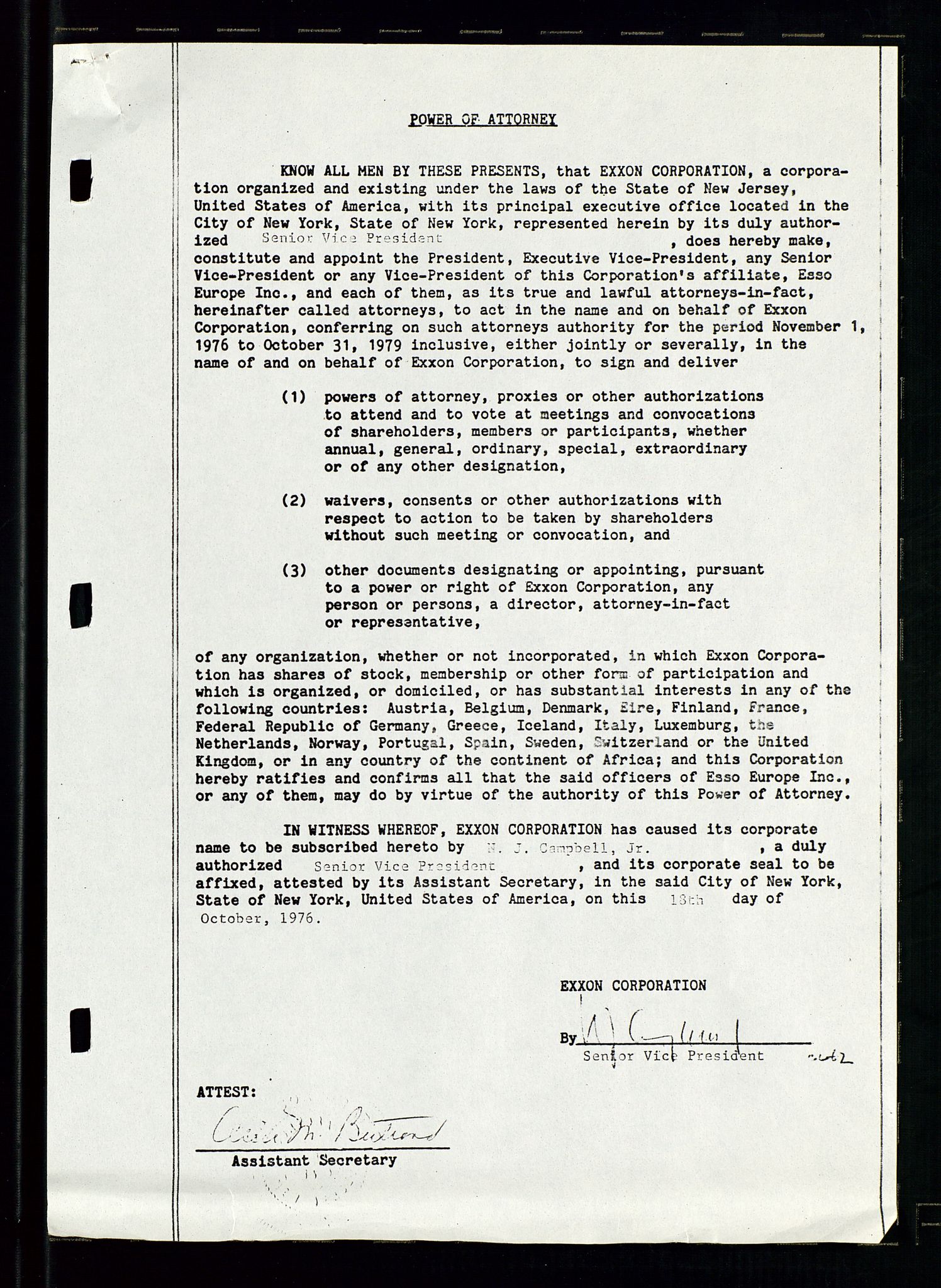 Pa 1512 - Esso Exploration and Production Norway Inc., AV/SAST-A-101917/A/Aa/L0001/0002: Styredokumenter / Corporate records, Board meeting minutes, Agreements, Stocholder meetings, 1975-1979, p. 59