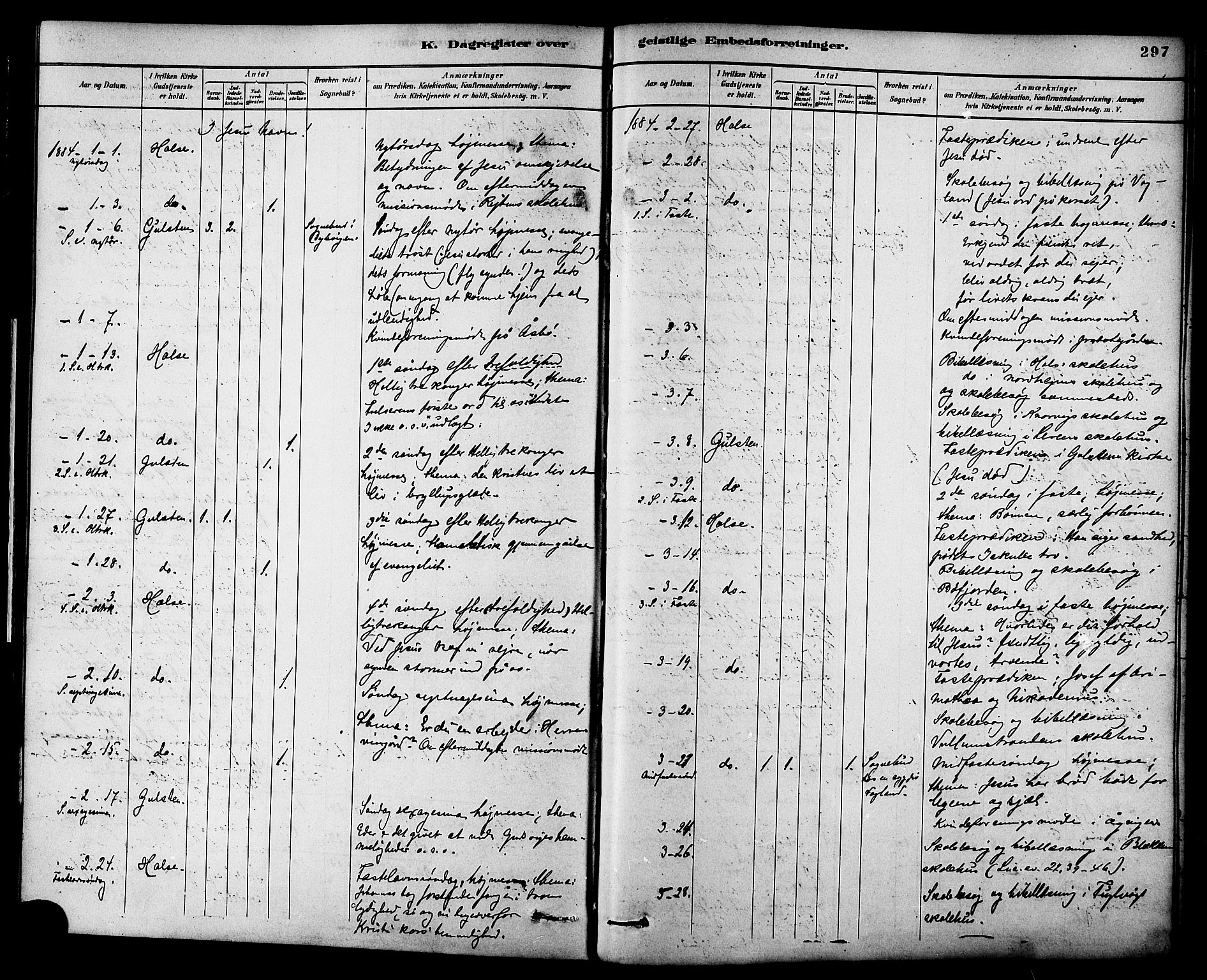 Ministerialprotokoller, klokkerbøker og fødselsregistre - Møre og Romsdal, AV/SAT-A-1454/576/L0885: Parish register (official) no. 576A03, 1880-1898, p. 297