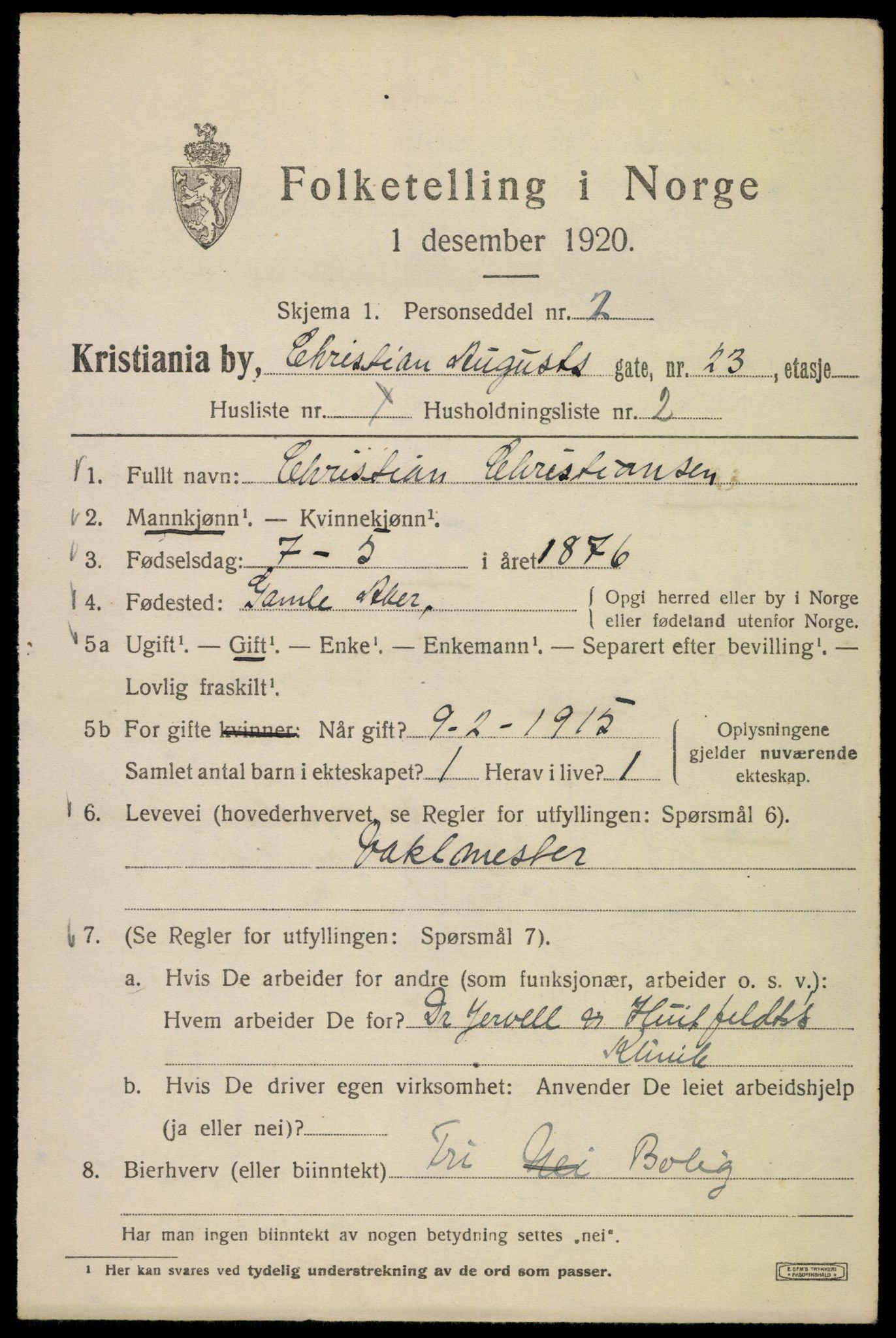 SAO, 1920 census for Kristiania, 1920, p. 351747