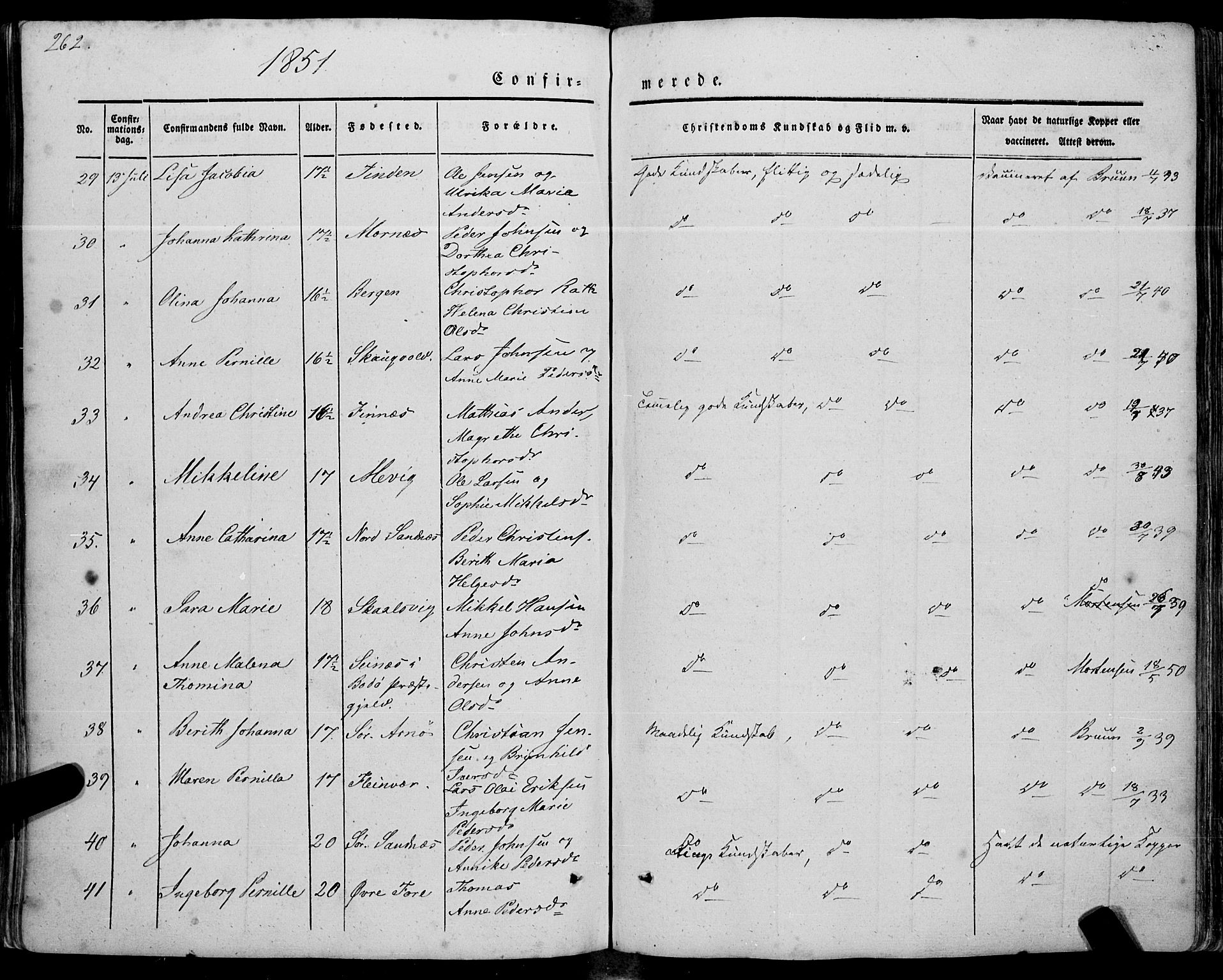 Ministerialprotokoller, klokkerbøker og fødselsregistre - Nordland, AV/SAT-A-1459/805/L0097: Parish register (official) no. 805A04, 1837-1861, p. 262