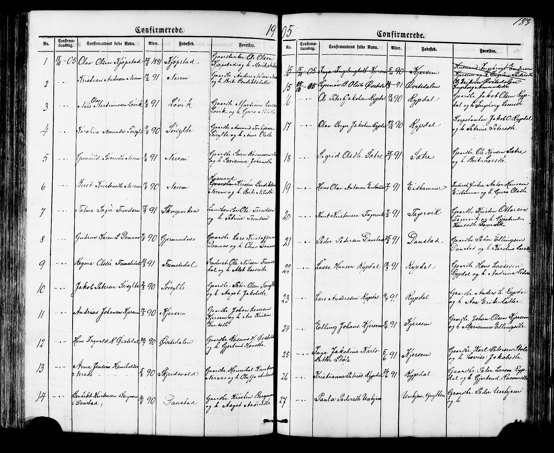 Ministerialprotokoller, klokkerbøker og fødselsregistre - Møre og Romsdal, SAT/A-1454/541/L0547: Parish register (copy) no. 541C02, 1867-1921, p. 183