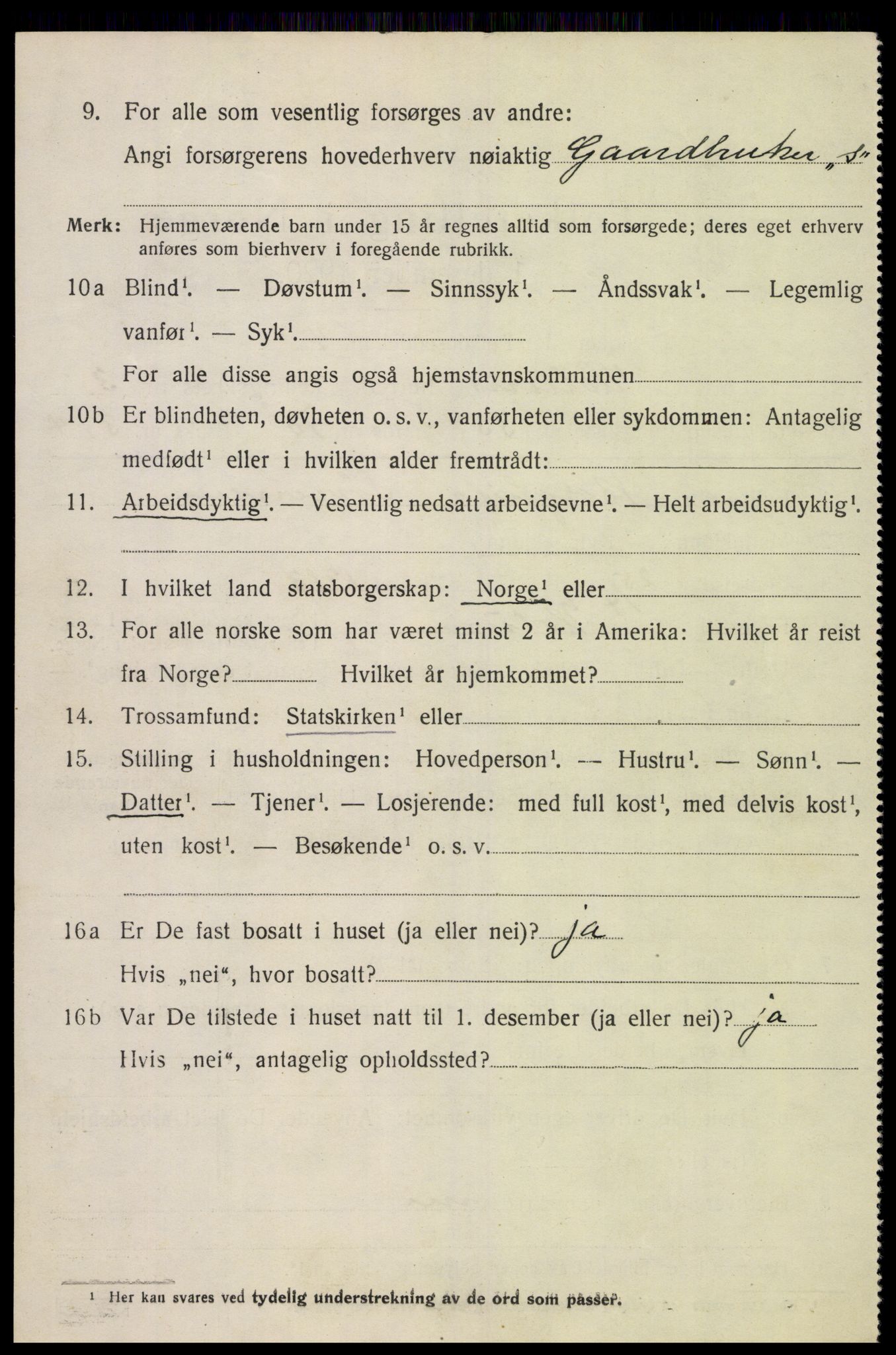 SAK, 1920 census for Holum, 1920, p. 1938