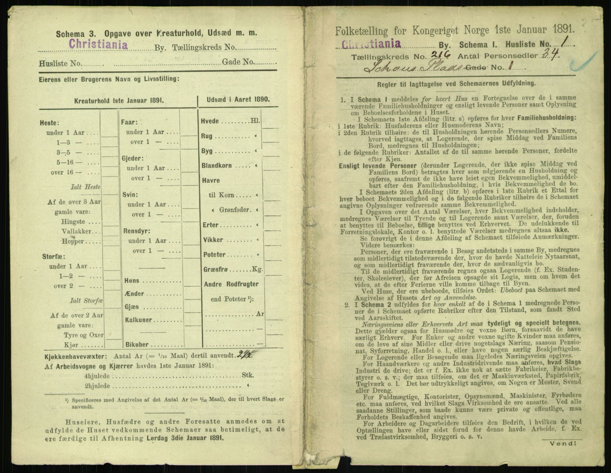 RA, 1891 census for 0301 Kristiania, 1891, p. 128012