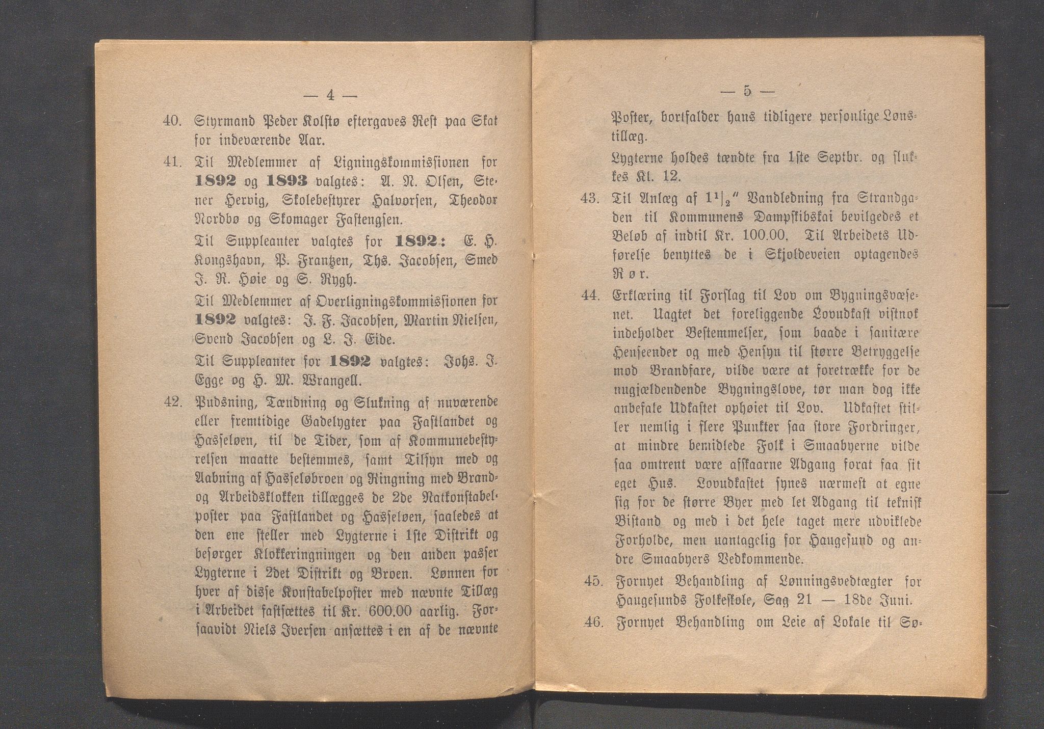 Haugesund kommune - Formannskapet og Bystyret, IKAR/A-740/A/Abb/L0001: Bystyreforhandlinger, 1889-1907, p. 80