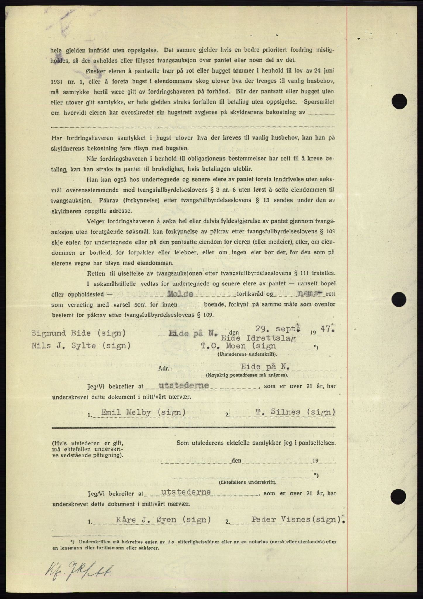 Nordmøre sorenskriveri, AV/SAT-A-4132/1/2/2Ca: Mortgage book no. B99, 1948-1948, Diary no: : 1895/1948