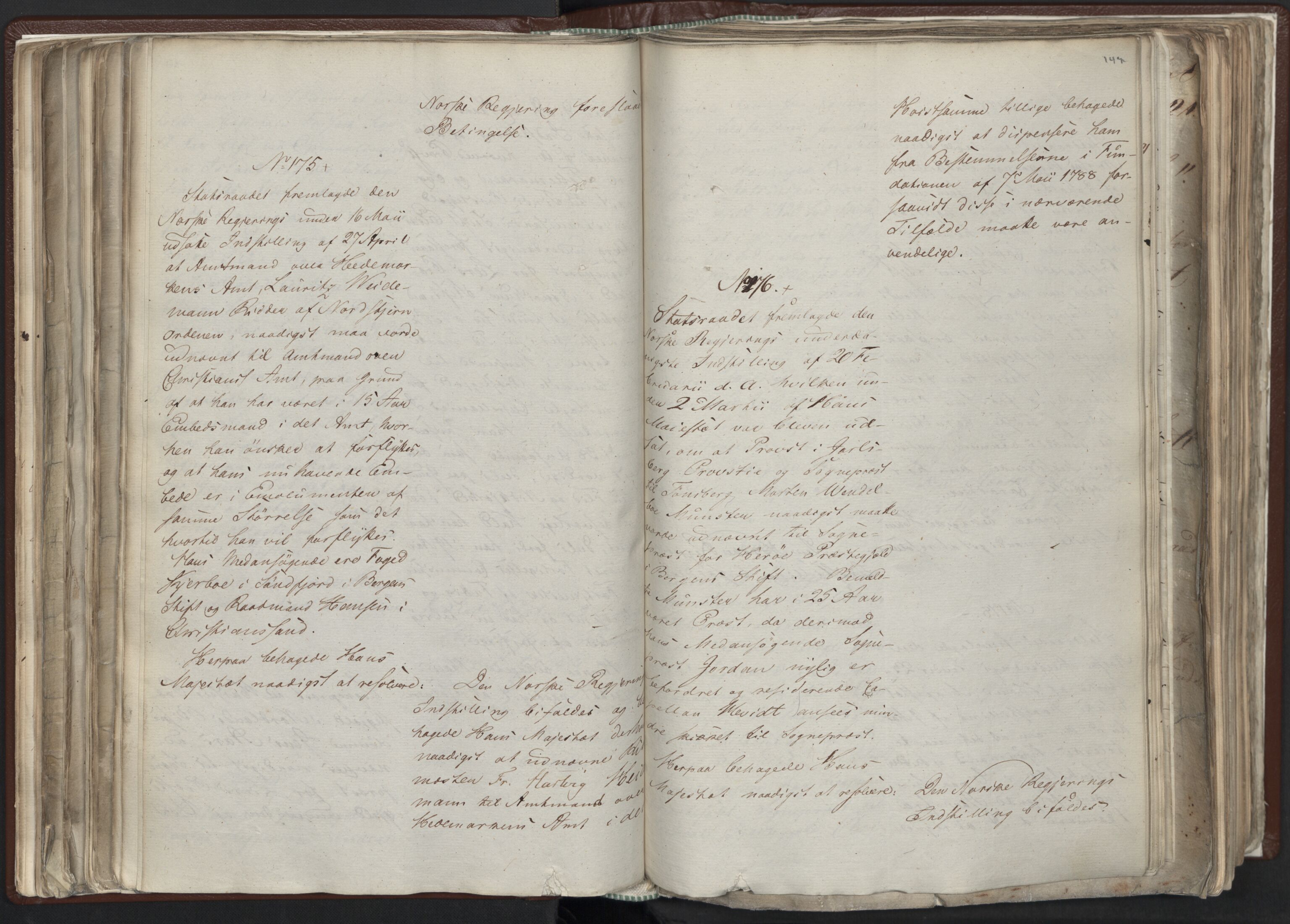 Statsrådssekretariatet, AV/RA-S-1001/A/Ab/L0012: Kgl. res. nr. 5679-6008 II, 1821, p. 146b-147a