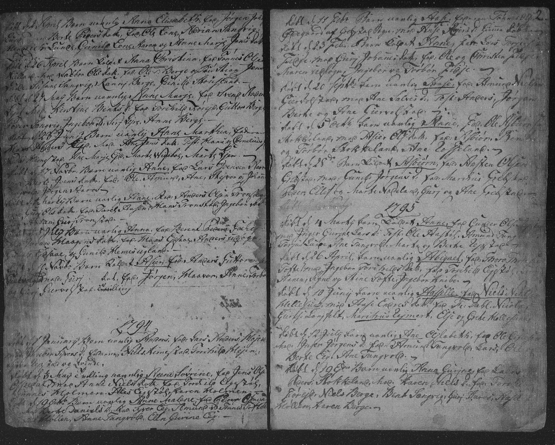 Søgne sokneprestkontor, SAK/1111-0037/F/Fa/Fab/L0005: Parish register (official) no. A 5, 1791-1820, p. 2