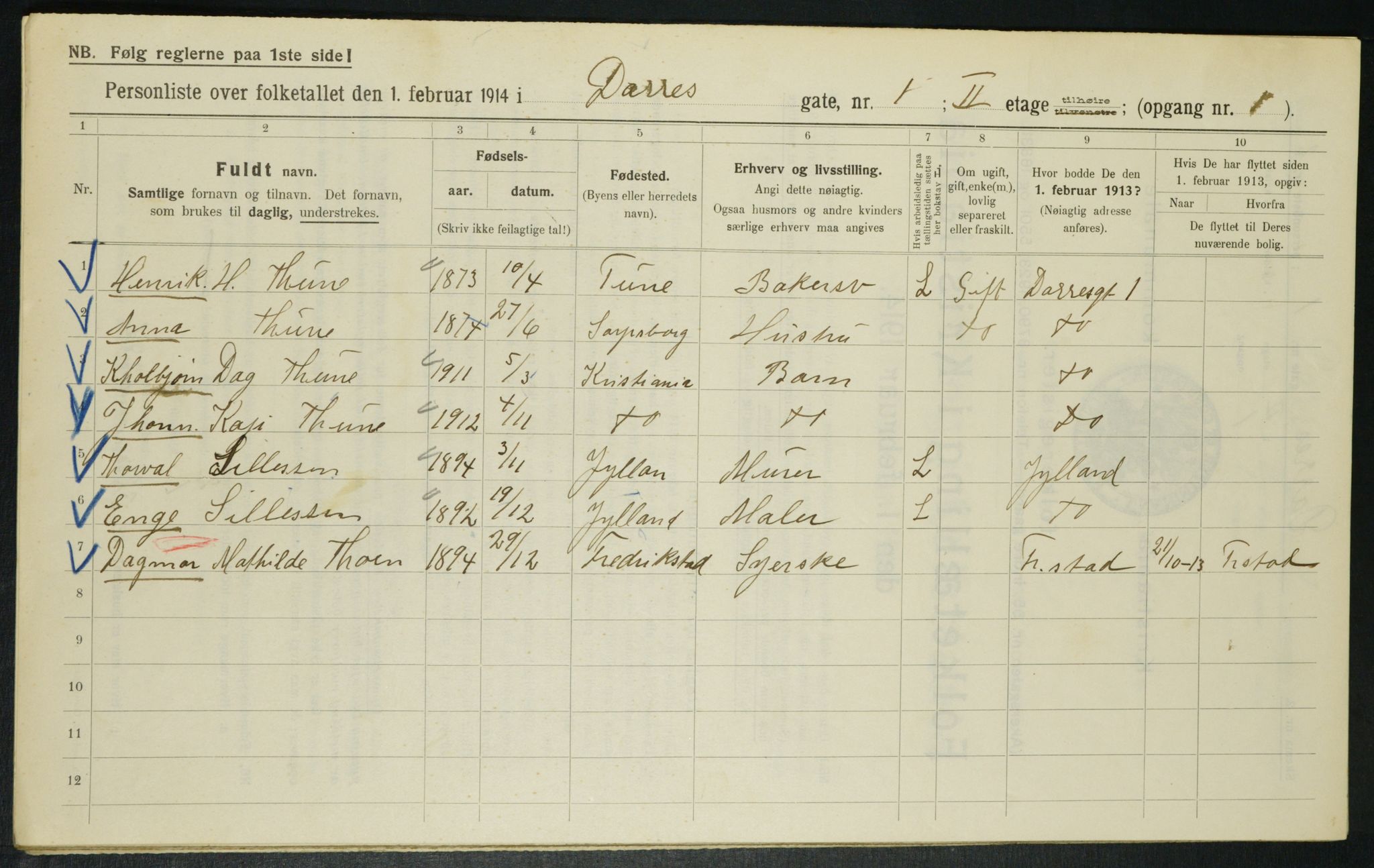 OBA, Municipal Census 1914 for Kristiania, 1914, p. 15484