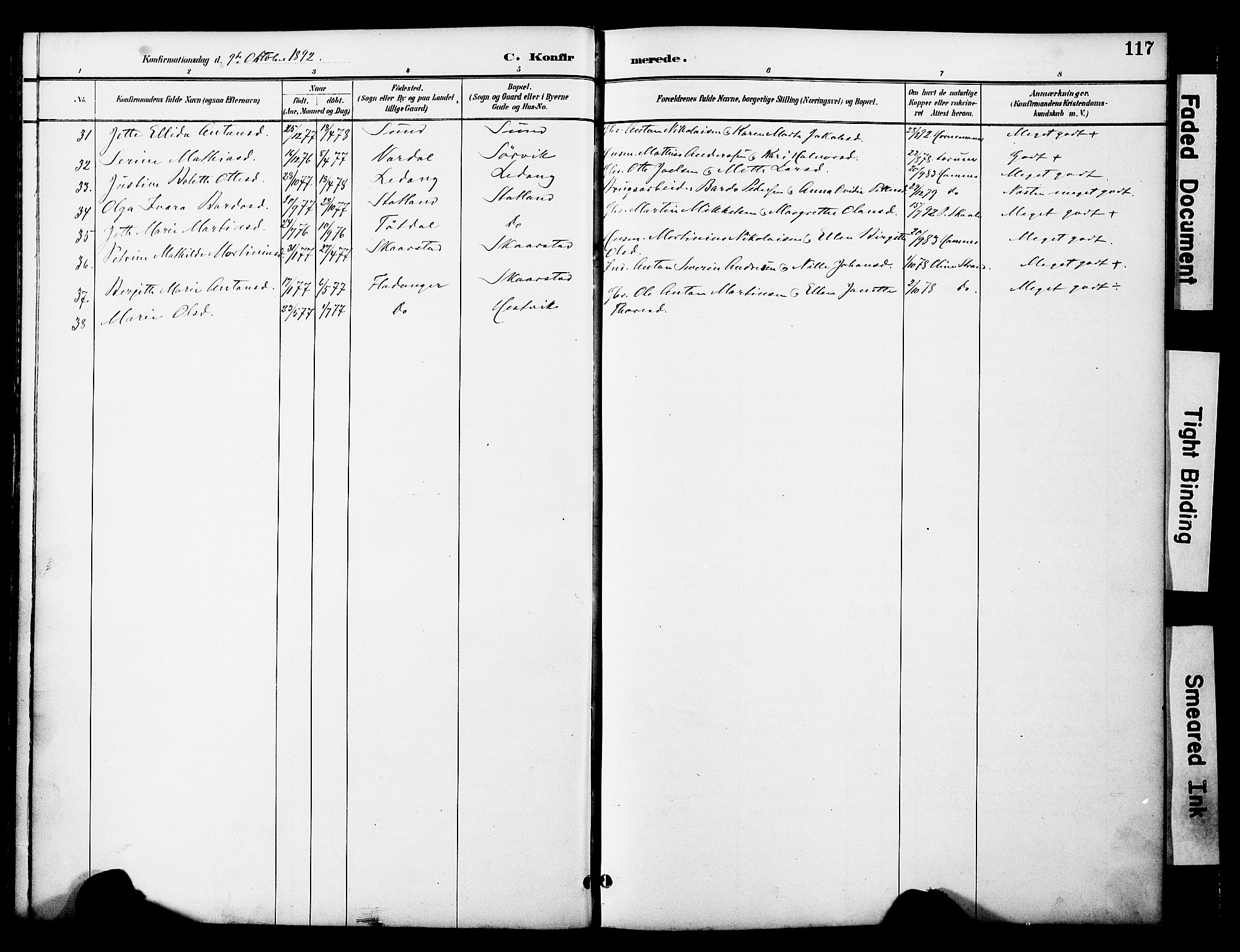 Ministerialprotokoller, klokkerbøker og fødselsregistre - Nord-Trøndelag, SAT/A-1458/774/L0628: Parish register (official) no. 774A02, 1887-1903, p. 117