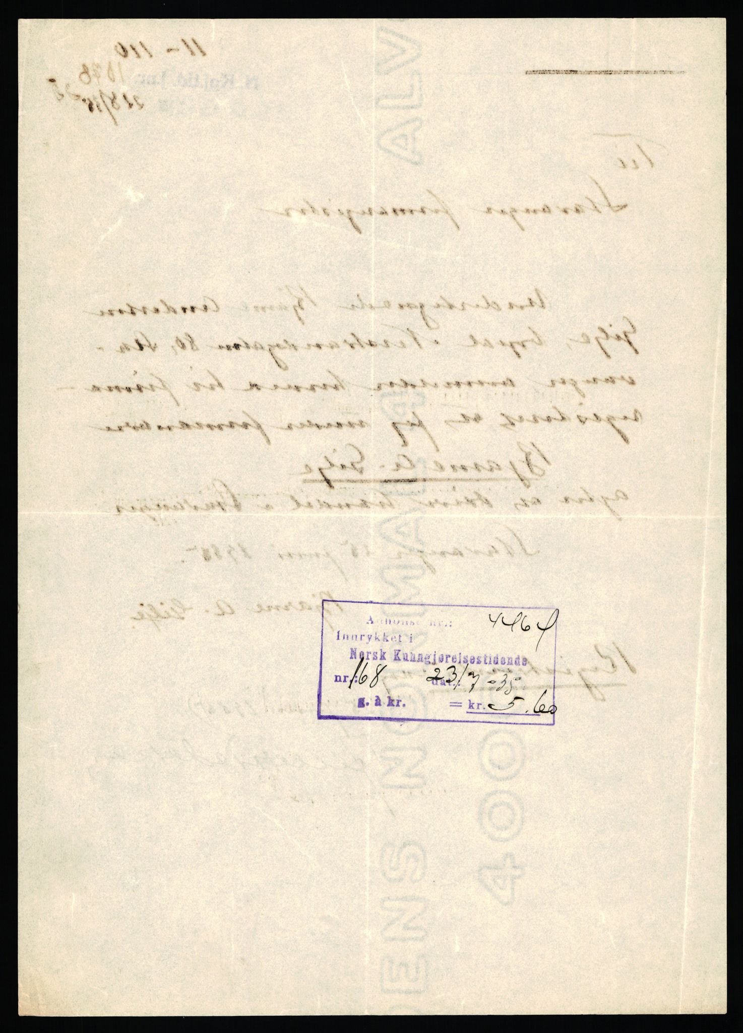 Stavanger byfogd, SAST/A-101408/002/J/Jd/Jde/L0003: Registreringsmeldinger og bilag. Enkeltmannsforetak, 751-1000, 1928-1976, p. 127