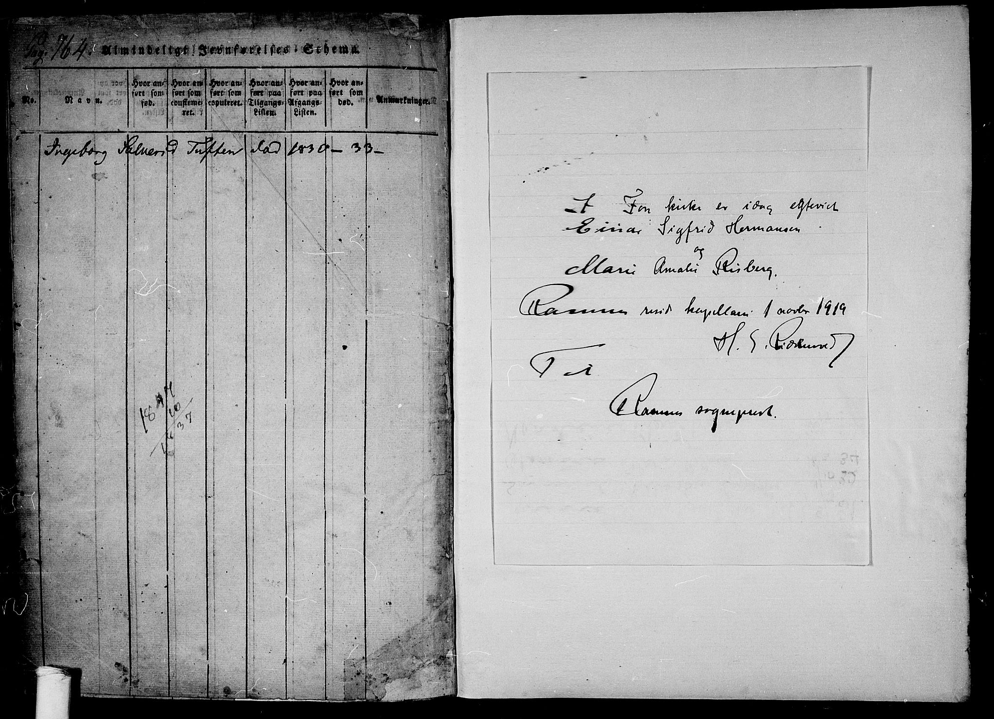 Ramnes kirkebøker, SAKO/A-314/F/Fa/L0004: Parish register (official) no. I 4, 1813-1840, p. 764-765