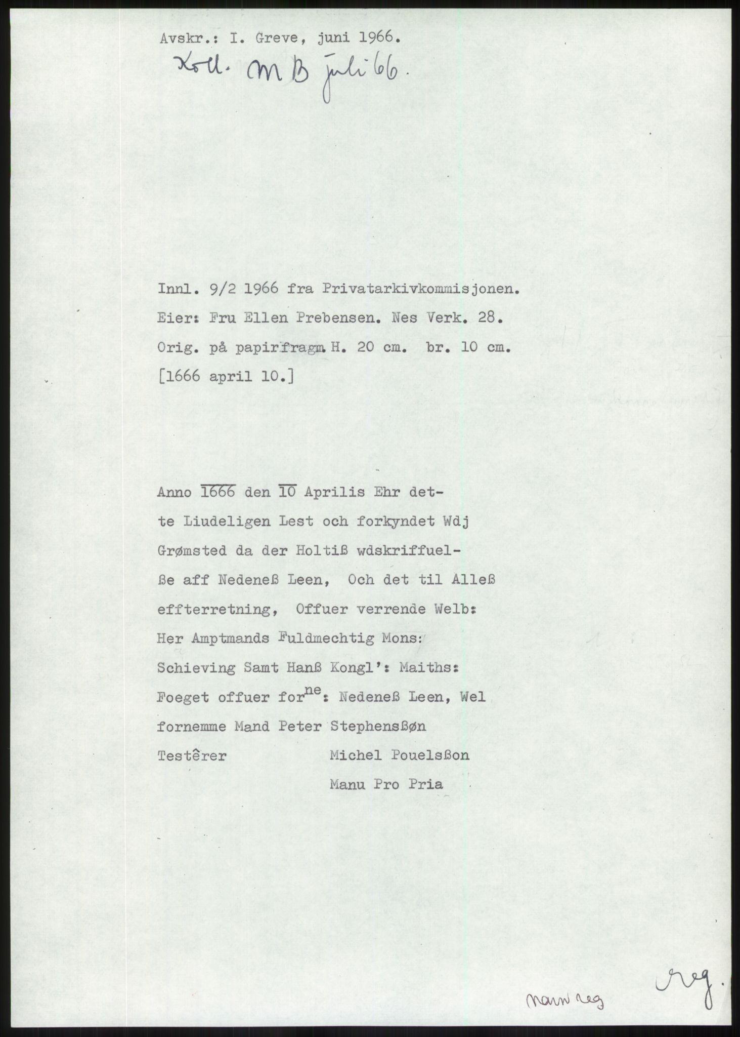 Samlinger til kildeutgivelse, Diplomavskriftsamlingen, RA/EA-4053/H/Ha, p. 175