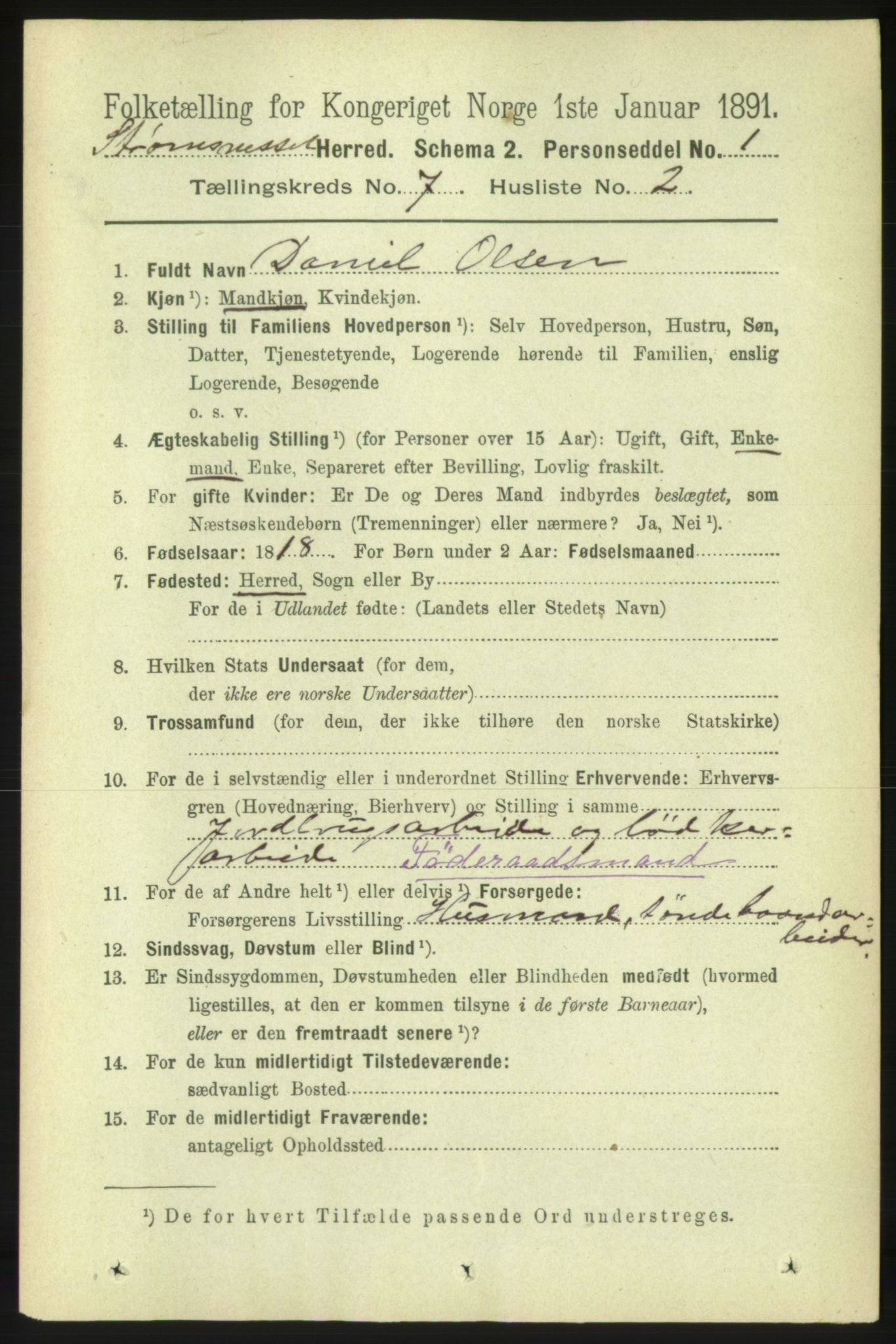 RA, 1891 census for 1559 Straumsnes, 1891, p. 1472