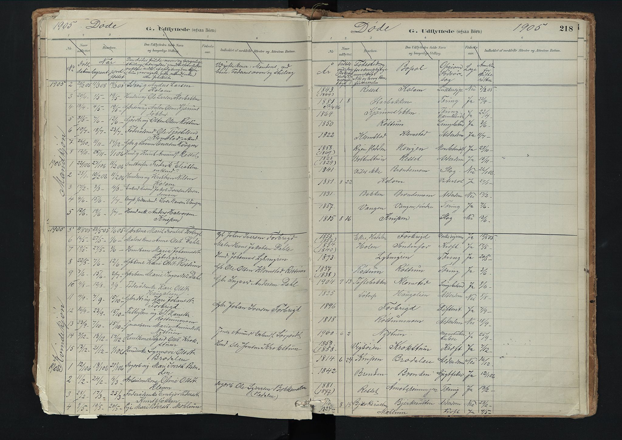 Nord-Fron prestekontor, SAH/PREST-080/H/Ha/Haa/L0003: Parish register (official) no. 3, 1884-1914, p. 218
