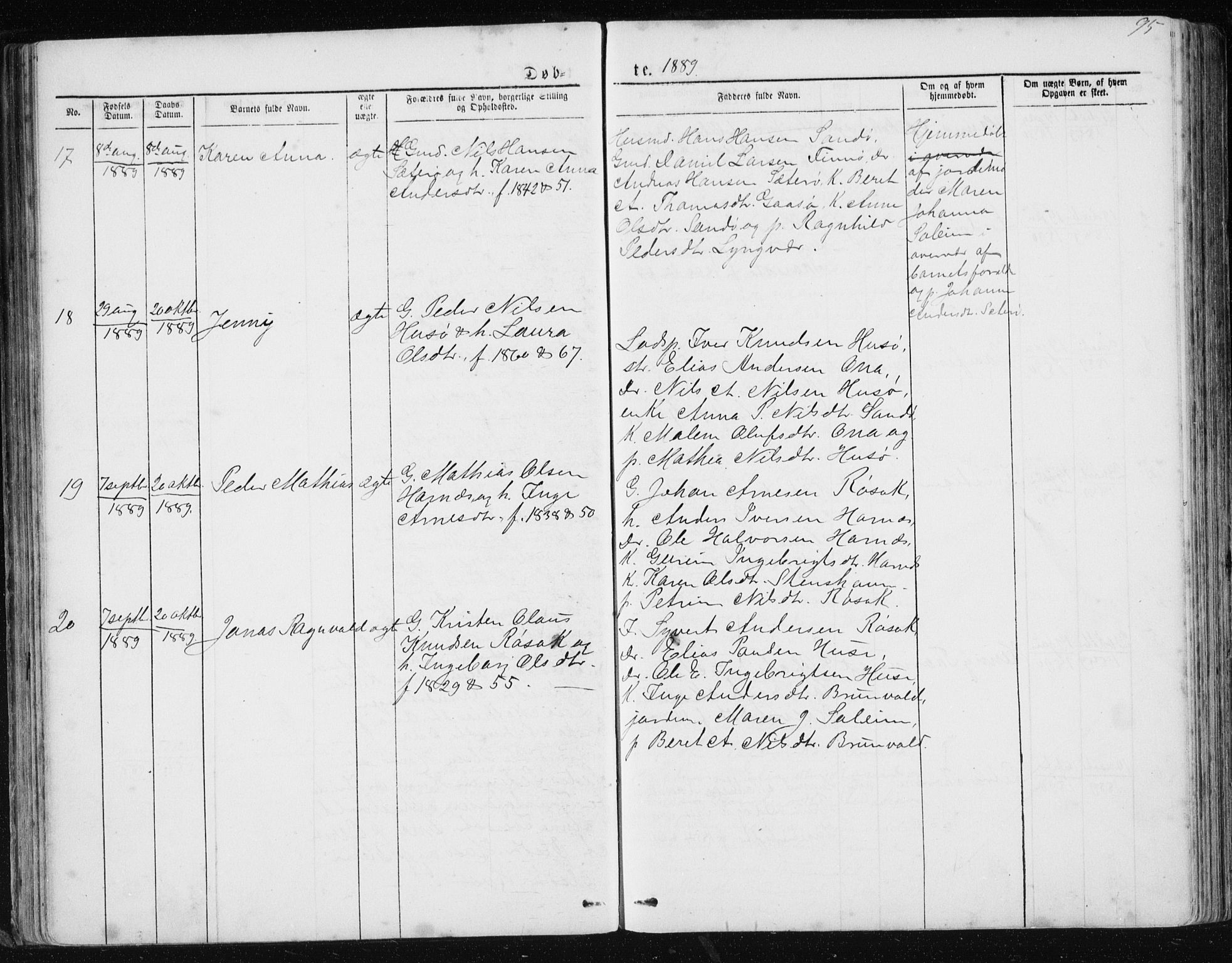 Ministerialprotokoller, klokkerbøker og fødselsregistre - Møre og Romsdal, AV/SAT-A-1454/561/L0732: Parish register (copy) no. 561C02, 1867-1900, p. 95