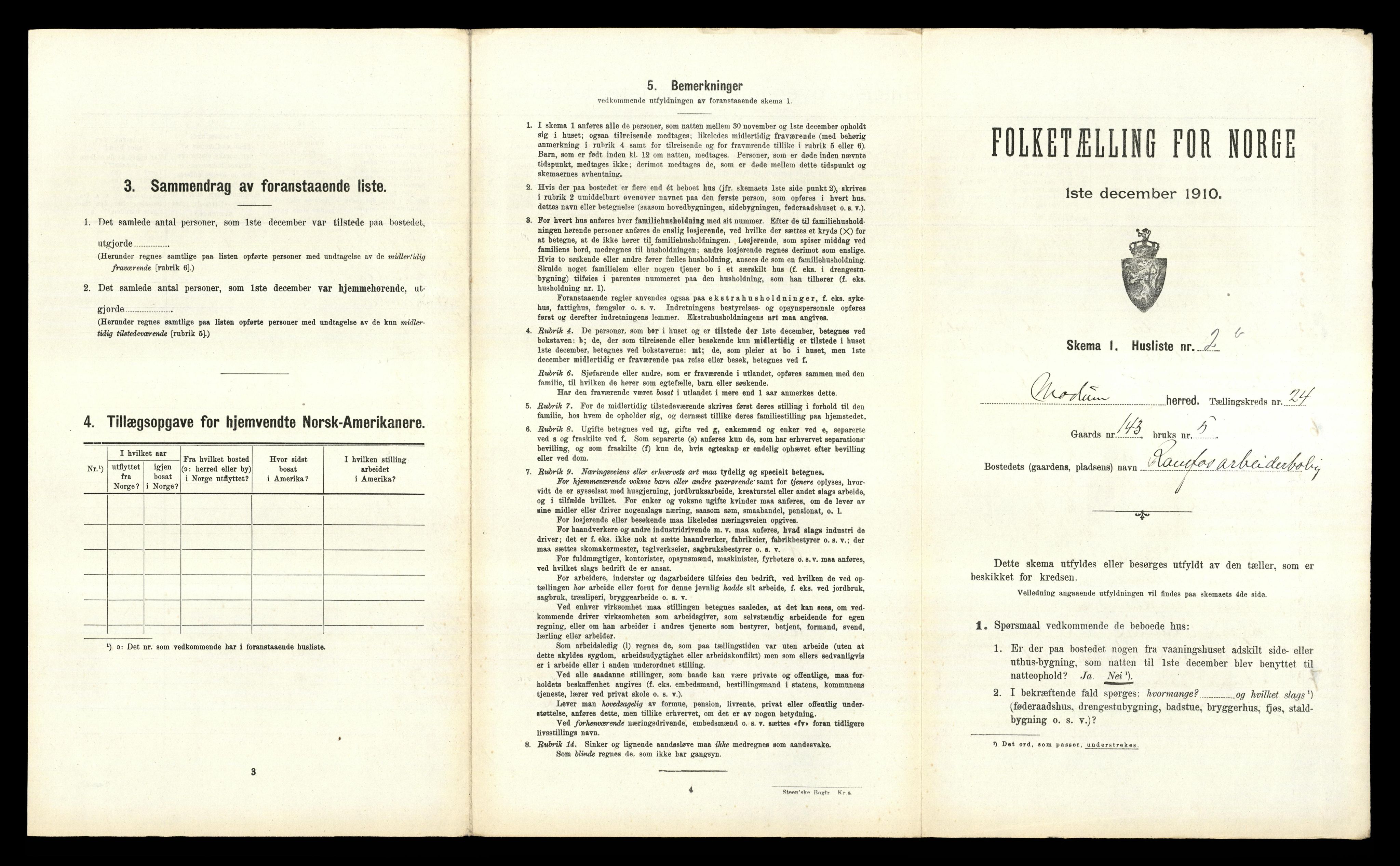 RA, 1910 census for Modum, 1910, p. 3582