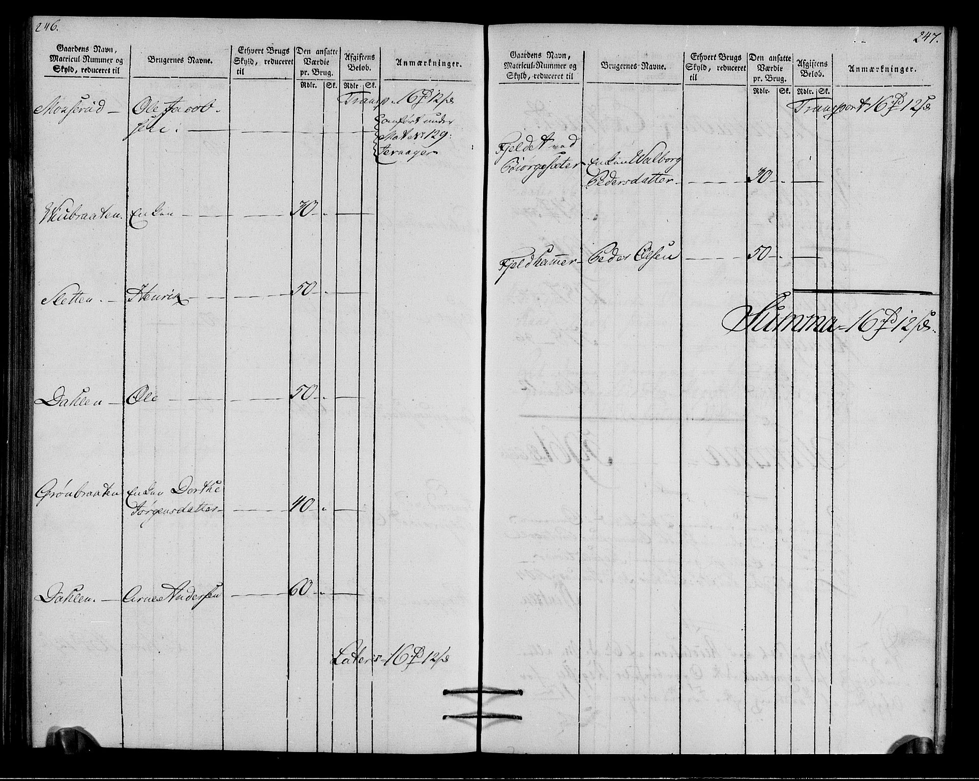 Rentekammeret inntil 1814, Realistisk ordnet avdeling, RA/EA-4070/N/Ne/Nea/L0037: Toten fogderi. Oppebørselsregister, 1803-1804, p. 126