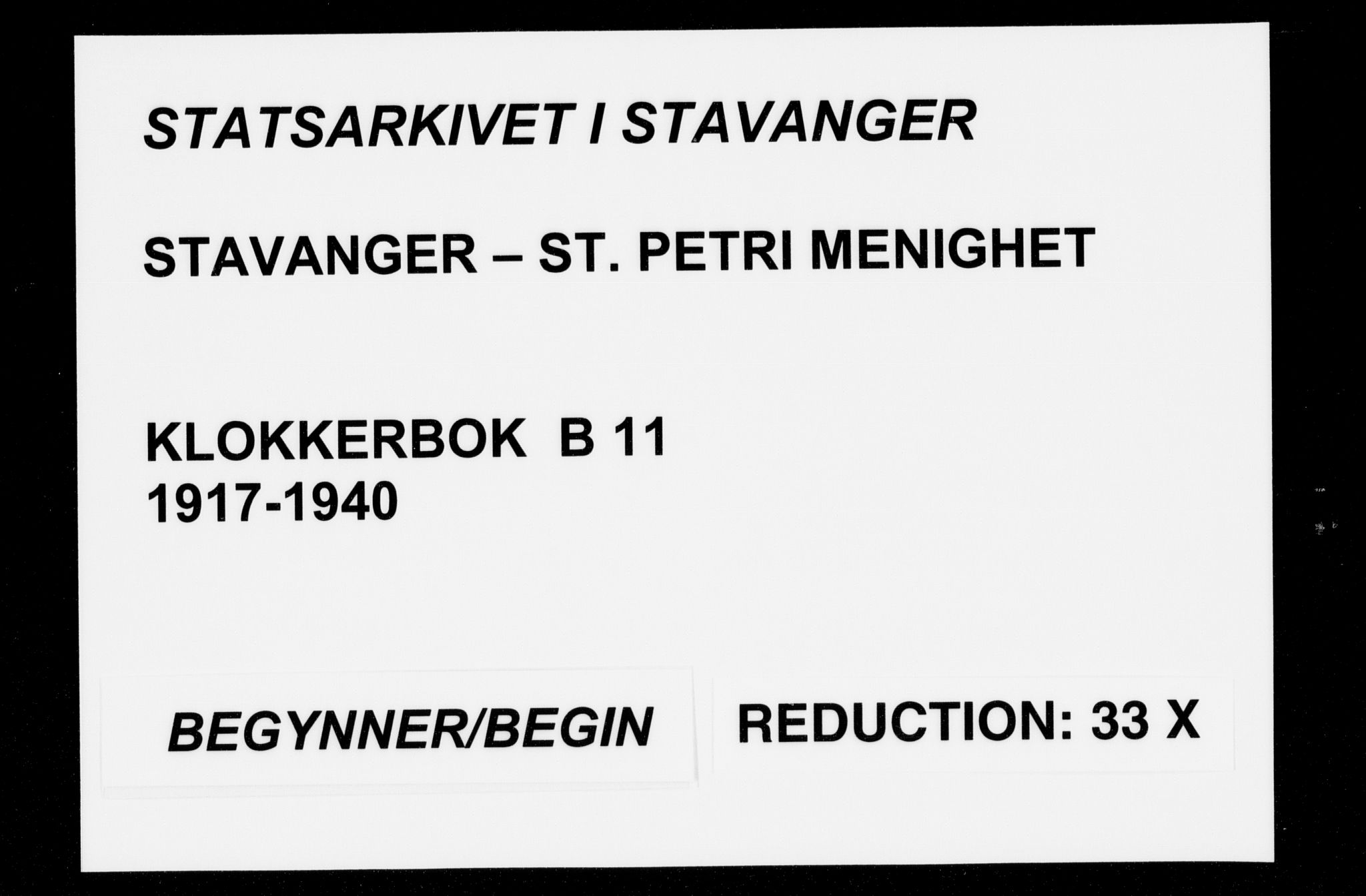 St. Petri sokneprestkontor, AV/SAST-A-101813/001/30/30BB/L0011: Parish register (copy) no. B 11, 1917-1940