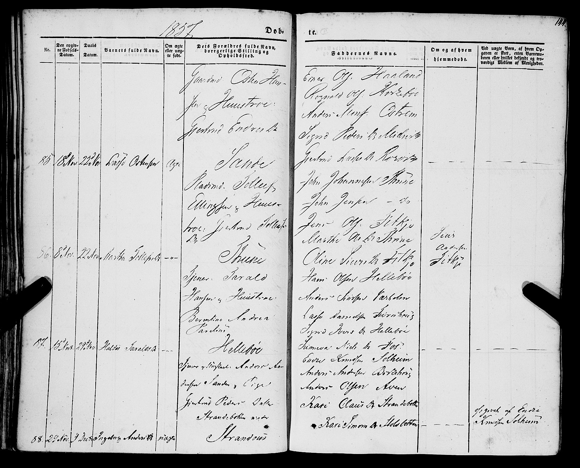 Lavik sokneprestembete, AV/SAB-A-80901: Parish register (official) no. A 3, 1843-1863, p. 144