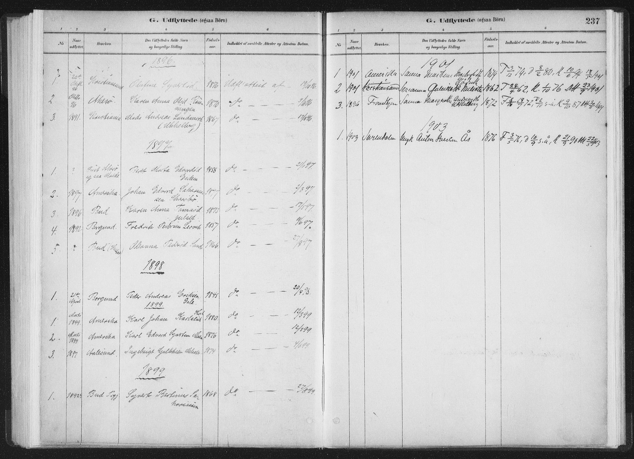 Ministerialprotokoller, klokkerbøker og fødselsregistre - Møre og Romsdal, AV/SAT-A-1454/564/L0740: Parish register (official) no. 564A01, 1880-1899, p. 237