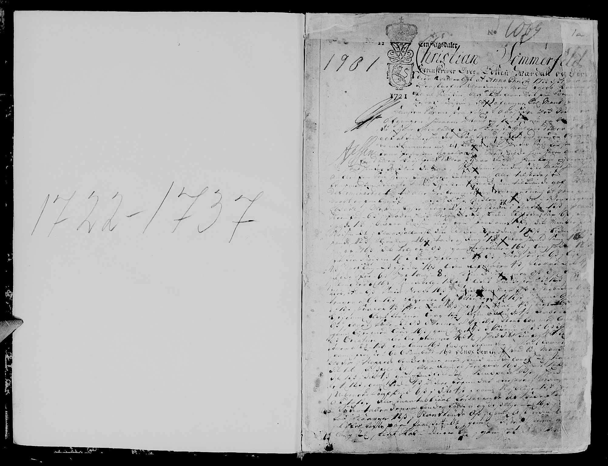 Toten tingrett, SAH/TING-006/J/Ja/L0007: Skifteprotokoll, 1722-1737, p. 1