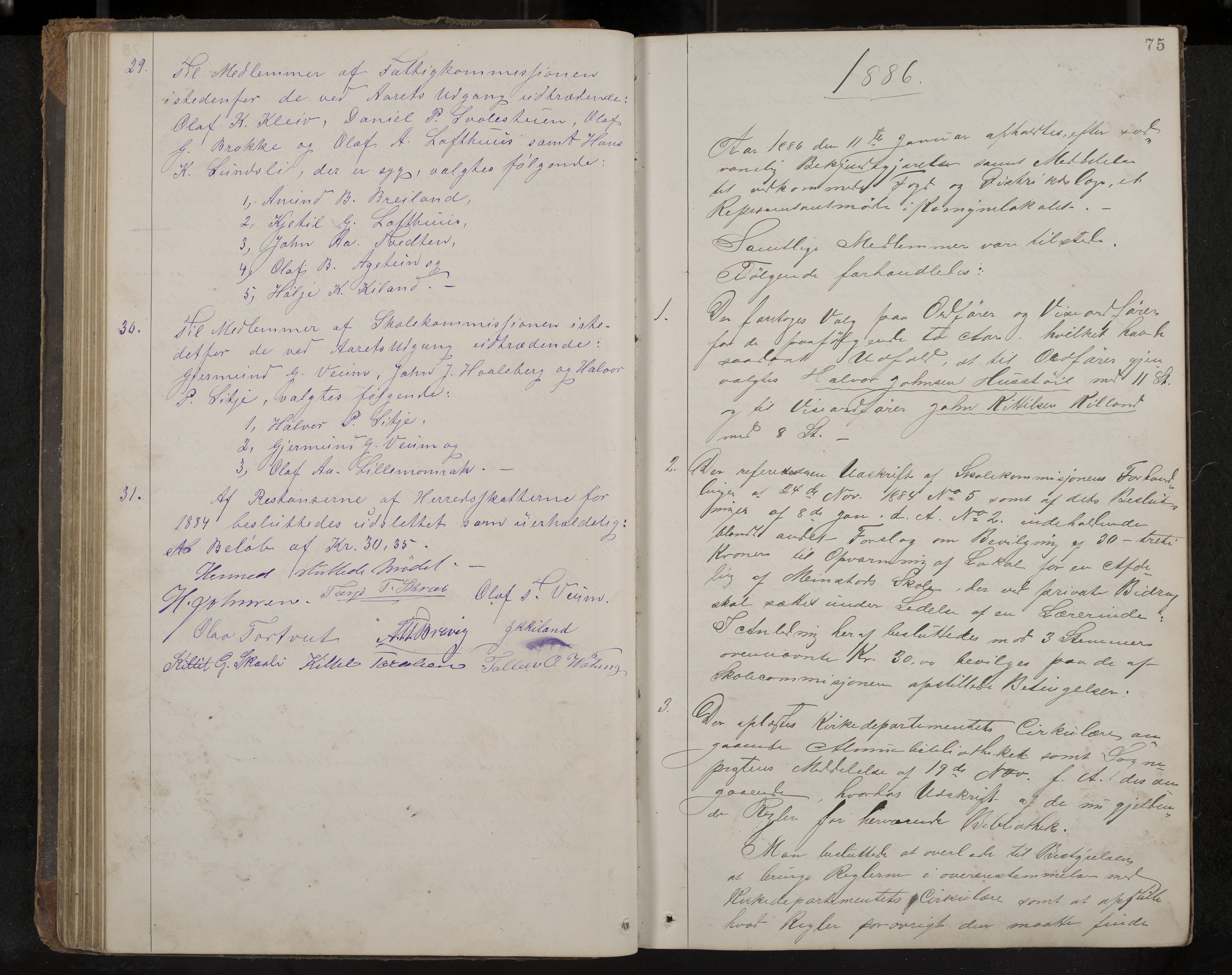 Fyresdal formannskap og sentraladministrasjon, IKAK/0831021-1/Aa/L0002: Møtebok, 1877-1894, p. 75