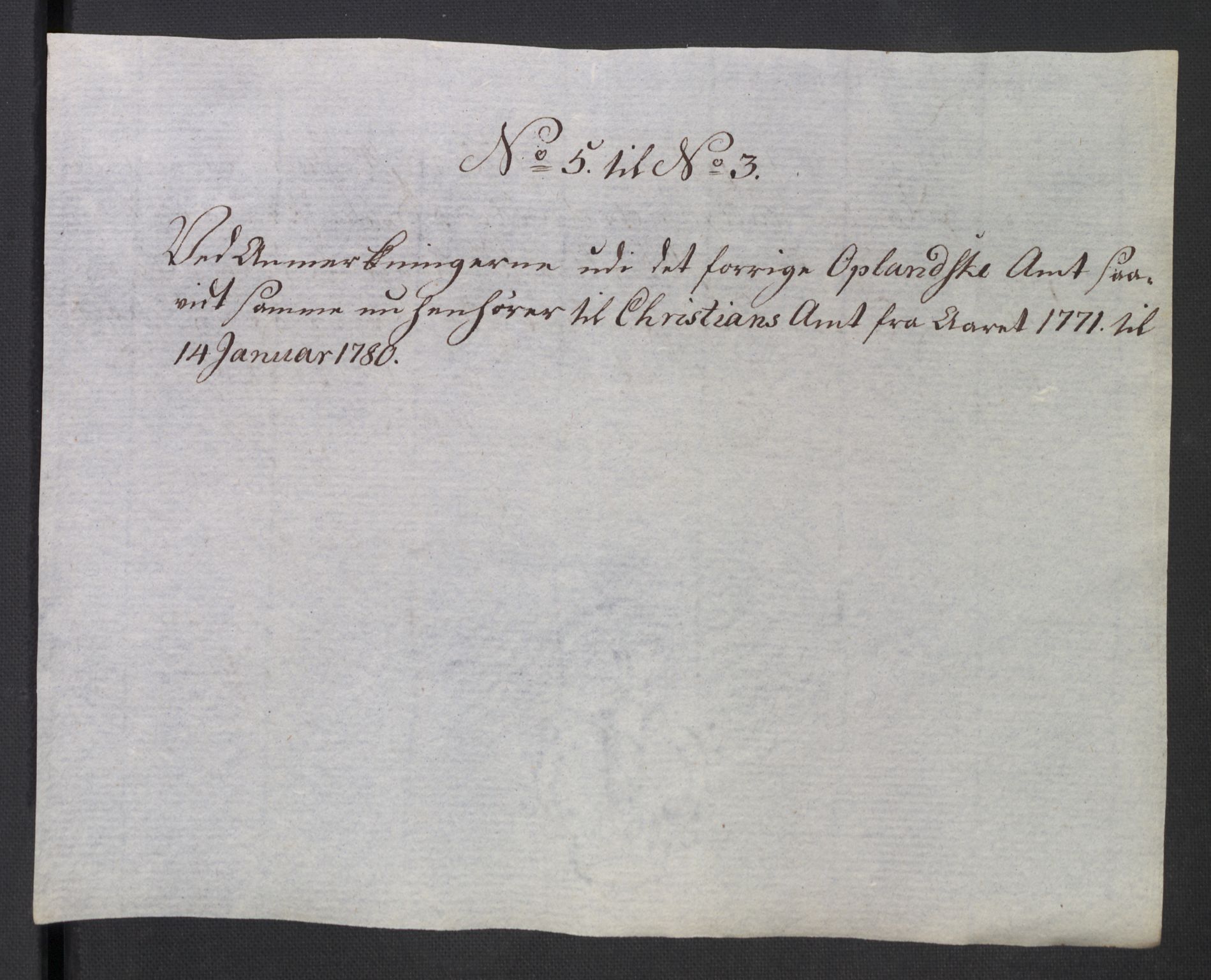 Rentekammeret inntil 1814, Reviderte regnskaper, Mindre regnskaper, AV/RA-EA-4068/Rb/L0014: Opplands amt, 1771-1779, p. 930