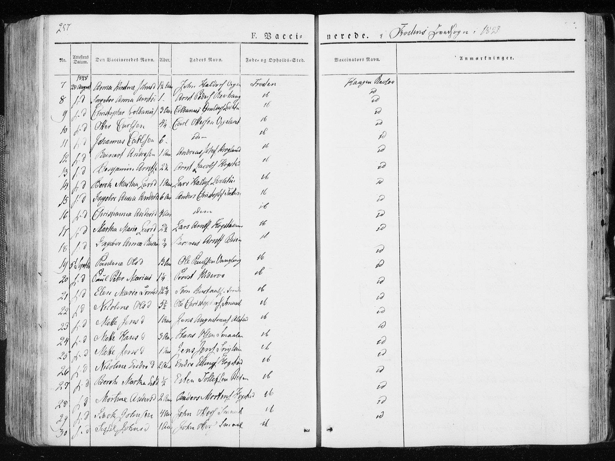 Ministerialprotokoller, klokkerbøker og fødselsregistre - Nord-Trøndelag, SAT/A-1458/713/L0114: Parish register (official) no. 713A05, 1827-1839, p. 257