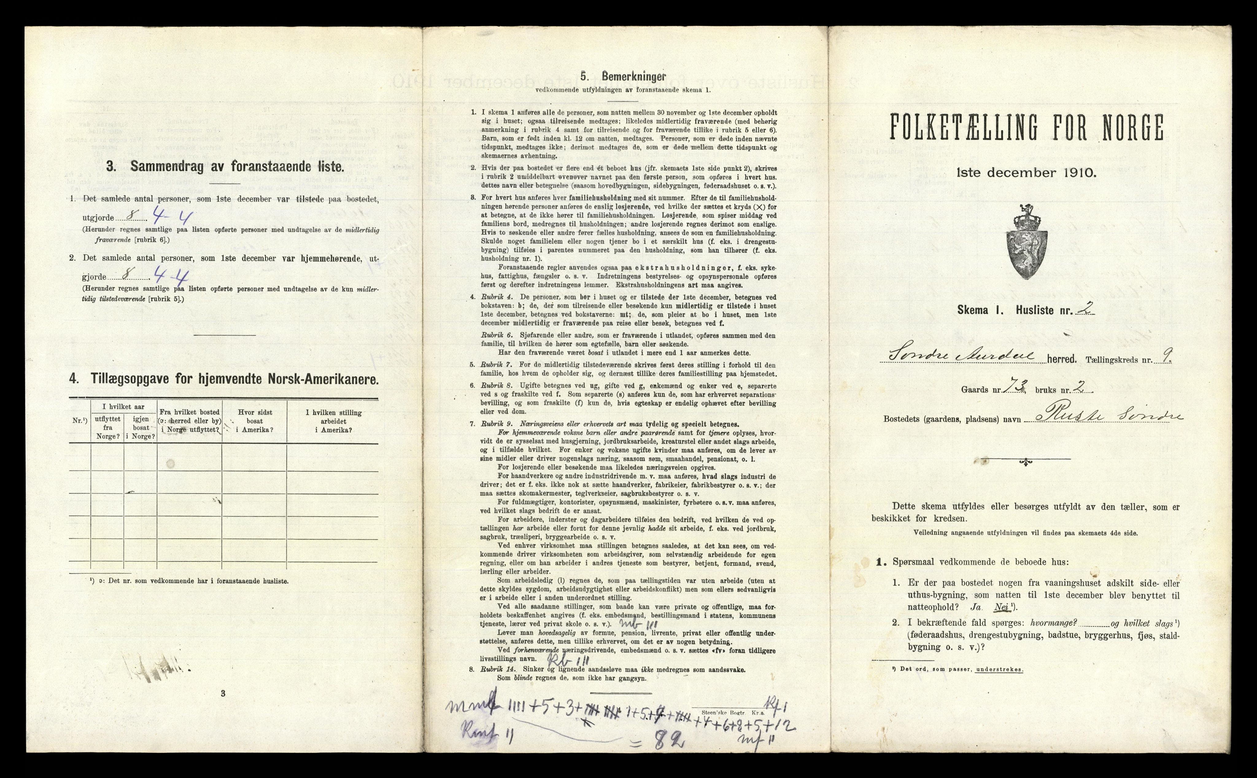 RA, 1910 census for Sør-Aurdal, 1910, p. 893