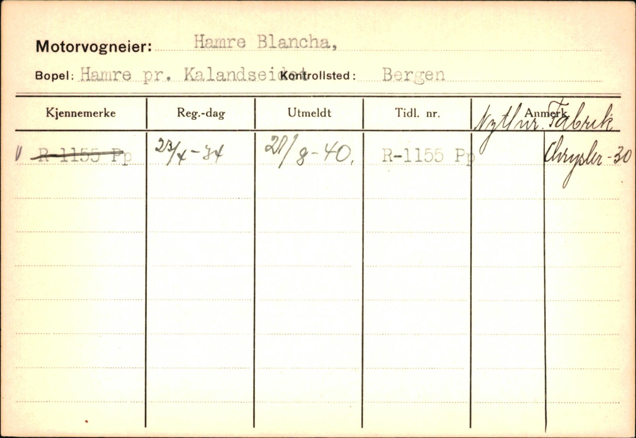 Statens vegvesen, Hordaland vegkontor, SAB/A-5201/2/Ha/L0018: R-eierkort H, 1920-1971, p. 594