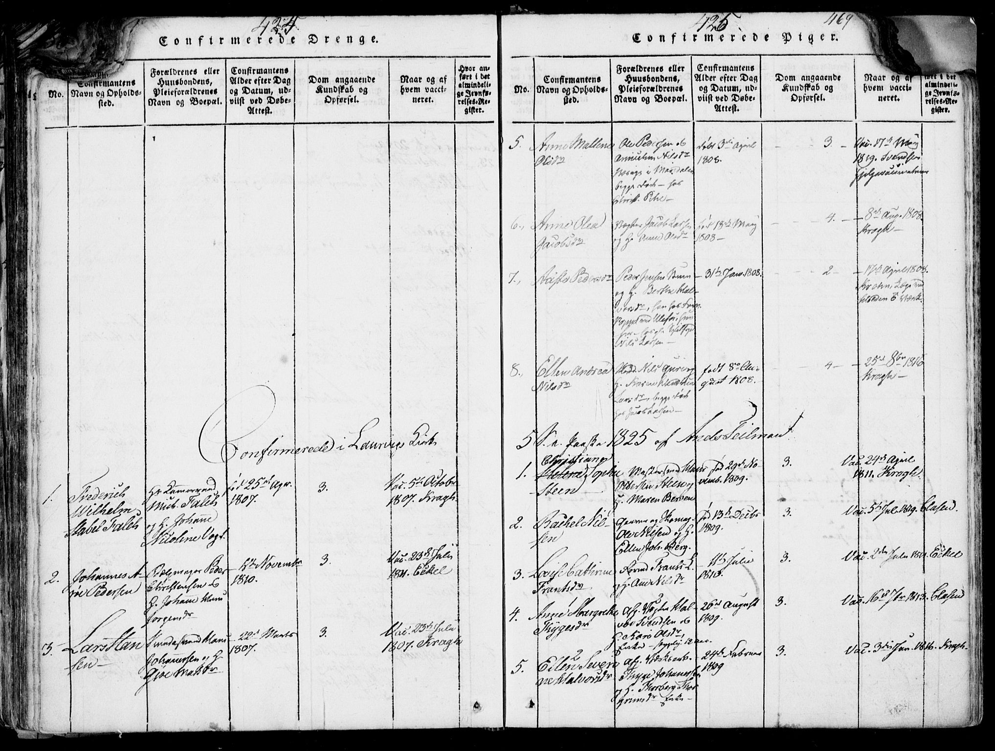 Larvik kirkebøker, SAKO/A-352/F/Fb/L0002: Parish register (official) no. II 2, 1818-1842, p. 424-425