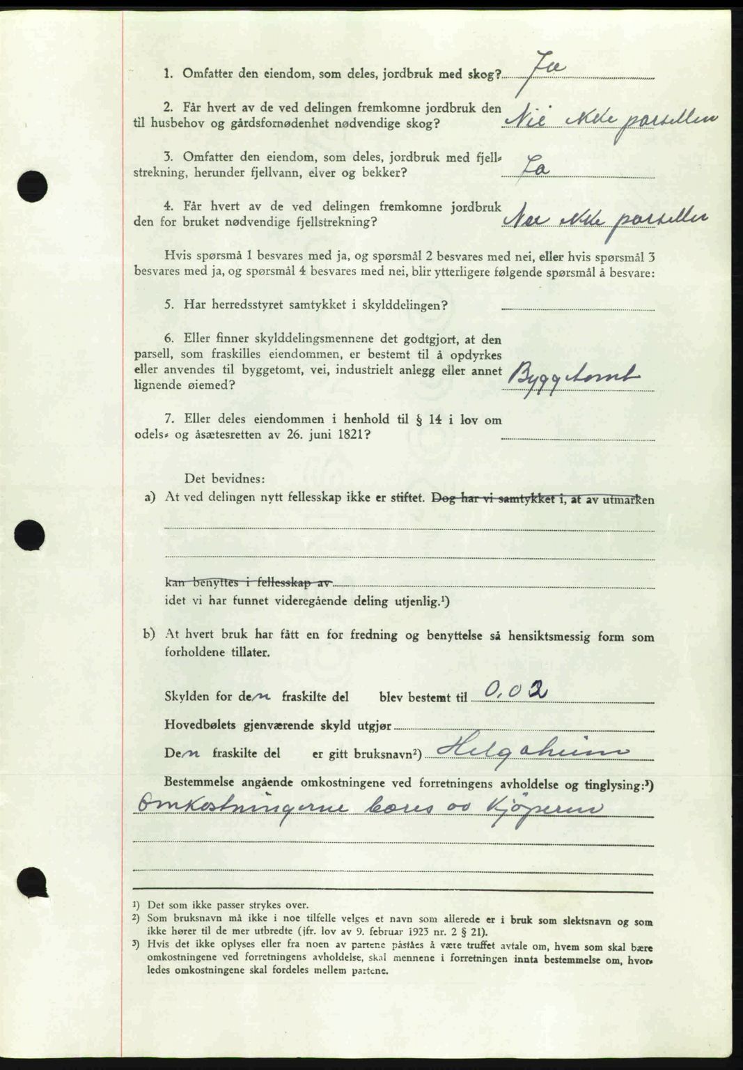 Romsdal sorenskriveri, AV/SAT-A-4149/1/2/2C: Mortgage book no. A14, 1943-1943, Diary no: : 1639/1943