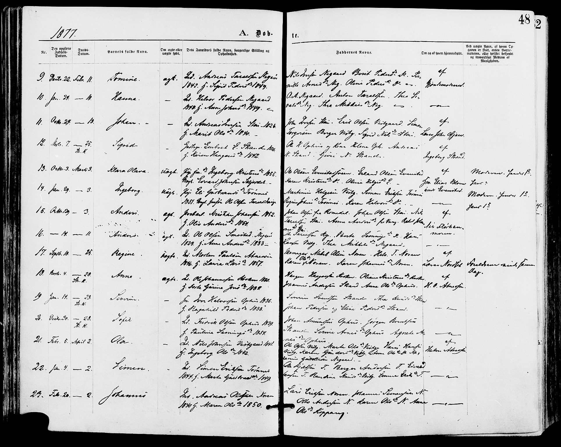 Stor-Elvdal prestekontor, AV/SAH-PREST-052/H/Ha/Haa/L0001: Parish register (official) no. 1, 1871-1882, p. 48