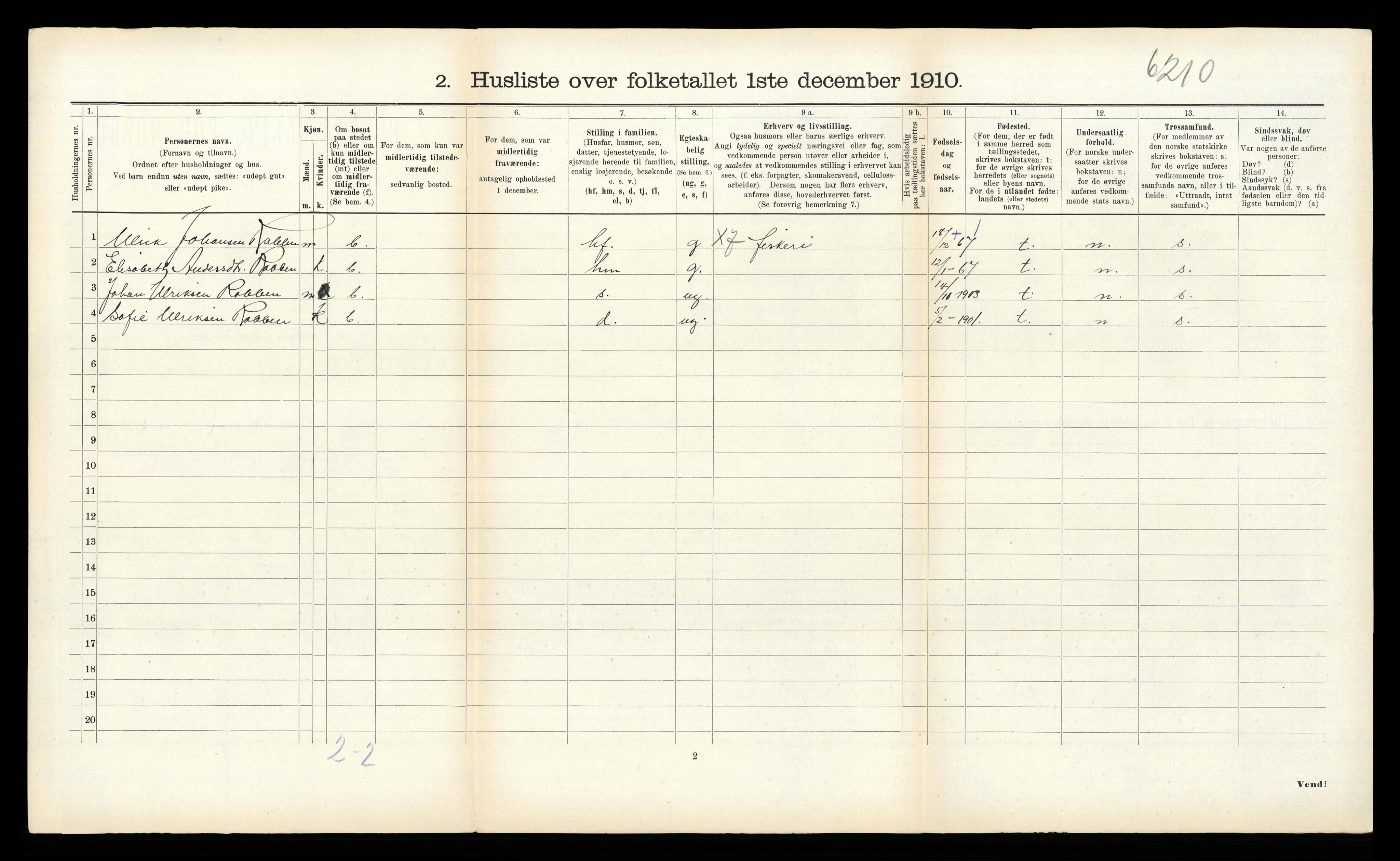 RA, 1910 census for Nord-Frøya, 1910, p. 115