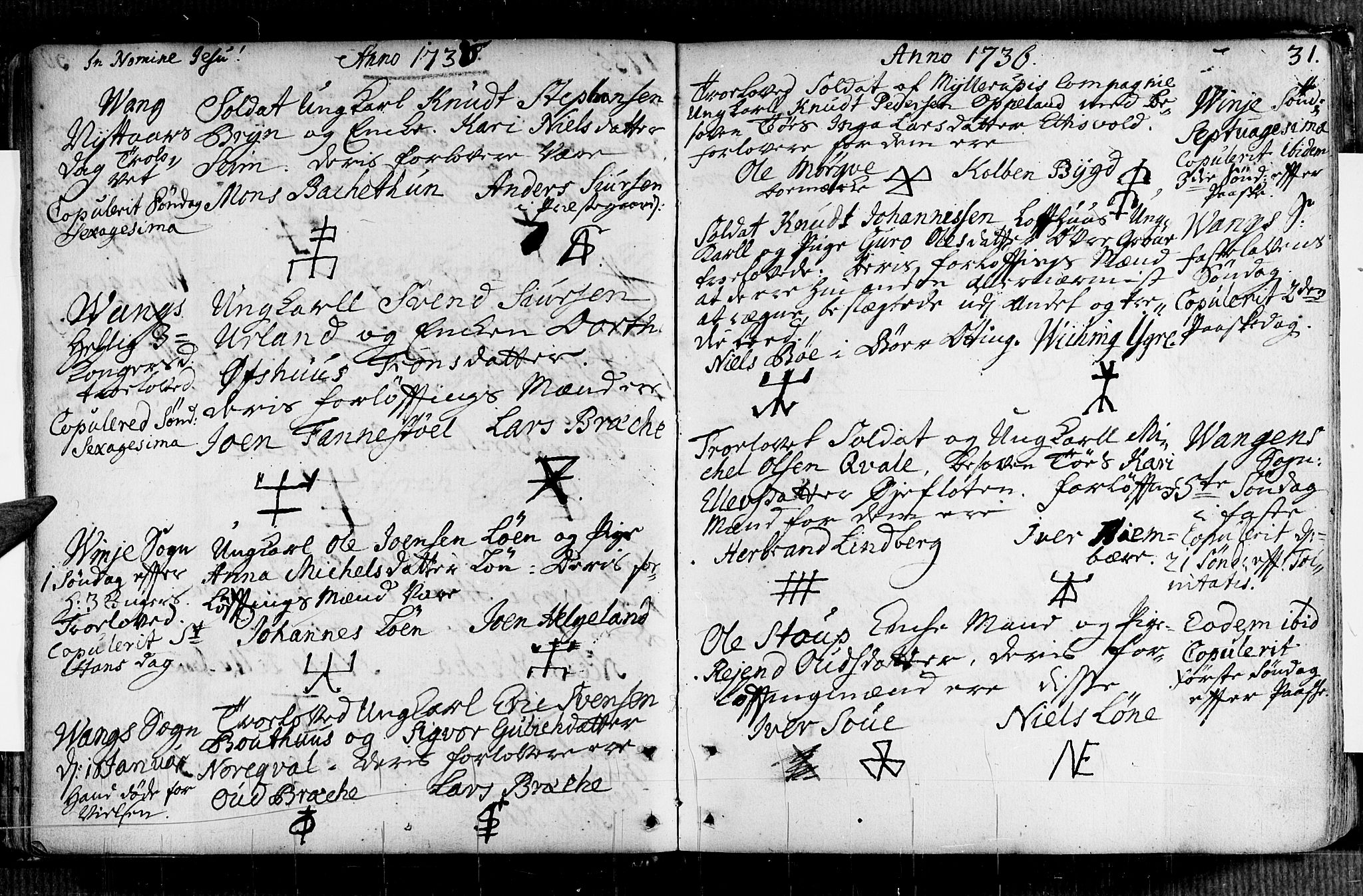 Voss sokneprestembete, AV/SAB-A-79001/H/Haa: Parish register (official) no. A 7, 1731-1773, p. 31