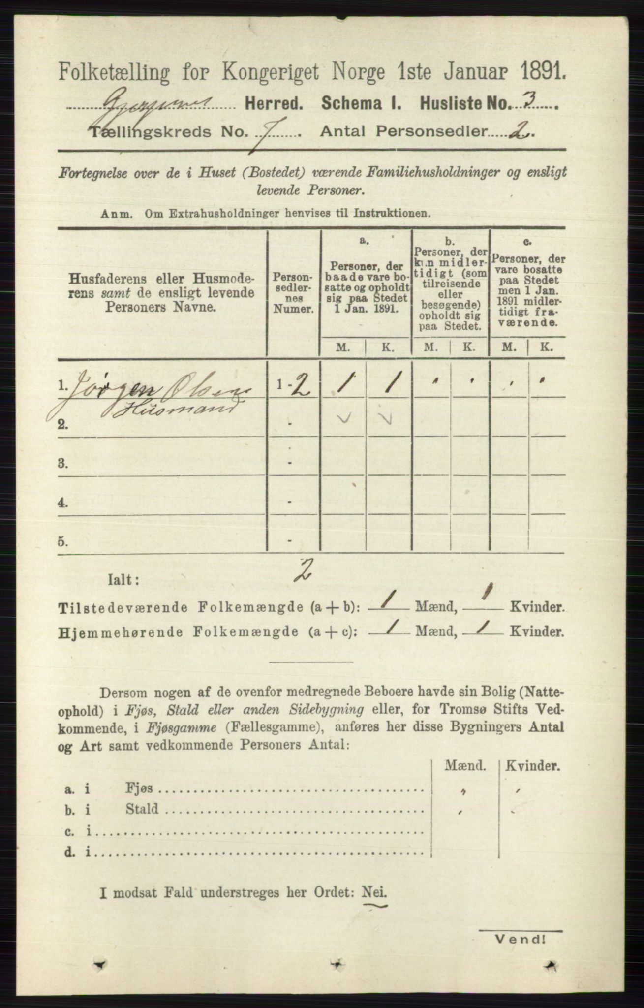 RA, 1891 census for 0812 Gjerpen, 1891, p. 3310