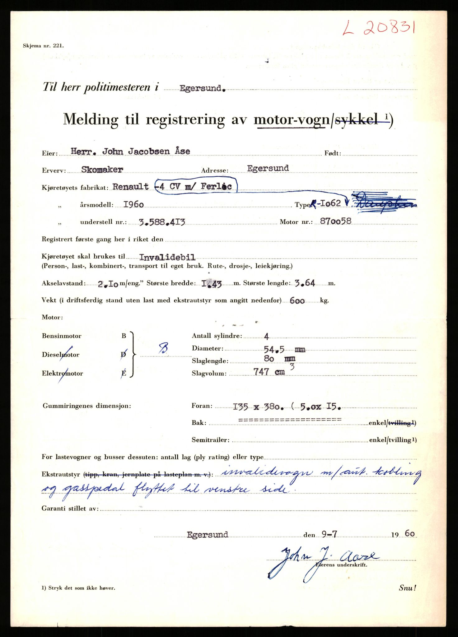 Stavanger trafikkstasjon, AV/SAST-A-101942/0/F/L0037: L-20500 - L-21499, 1930-1971, p. 1167