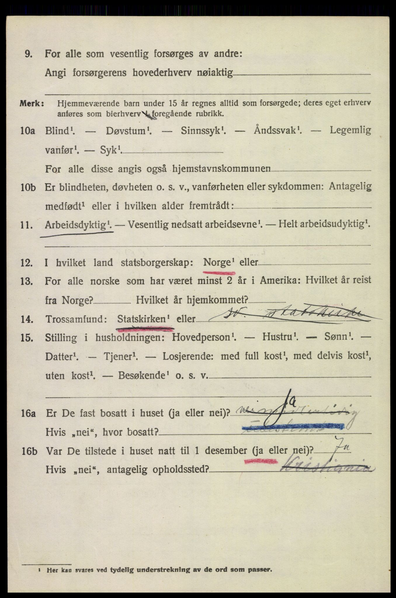 SAH, 1920 census for Vinger, 1920, p. 11081