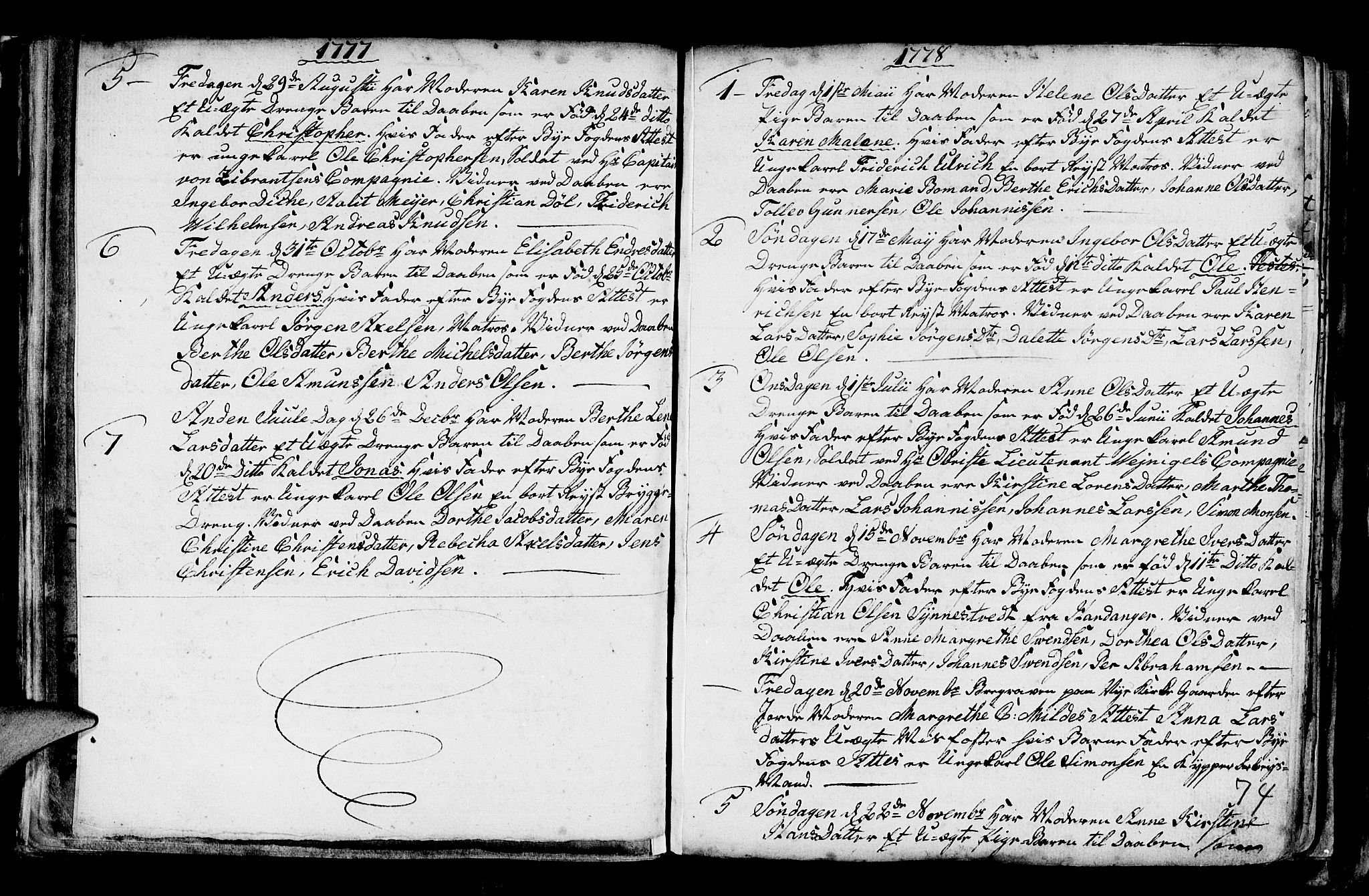 Nykirken Sokneprestembete, SAB/A-77101/H/Haa/L0001: Parish register (official) no. A 1, 1668-1820, p. 74