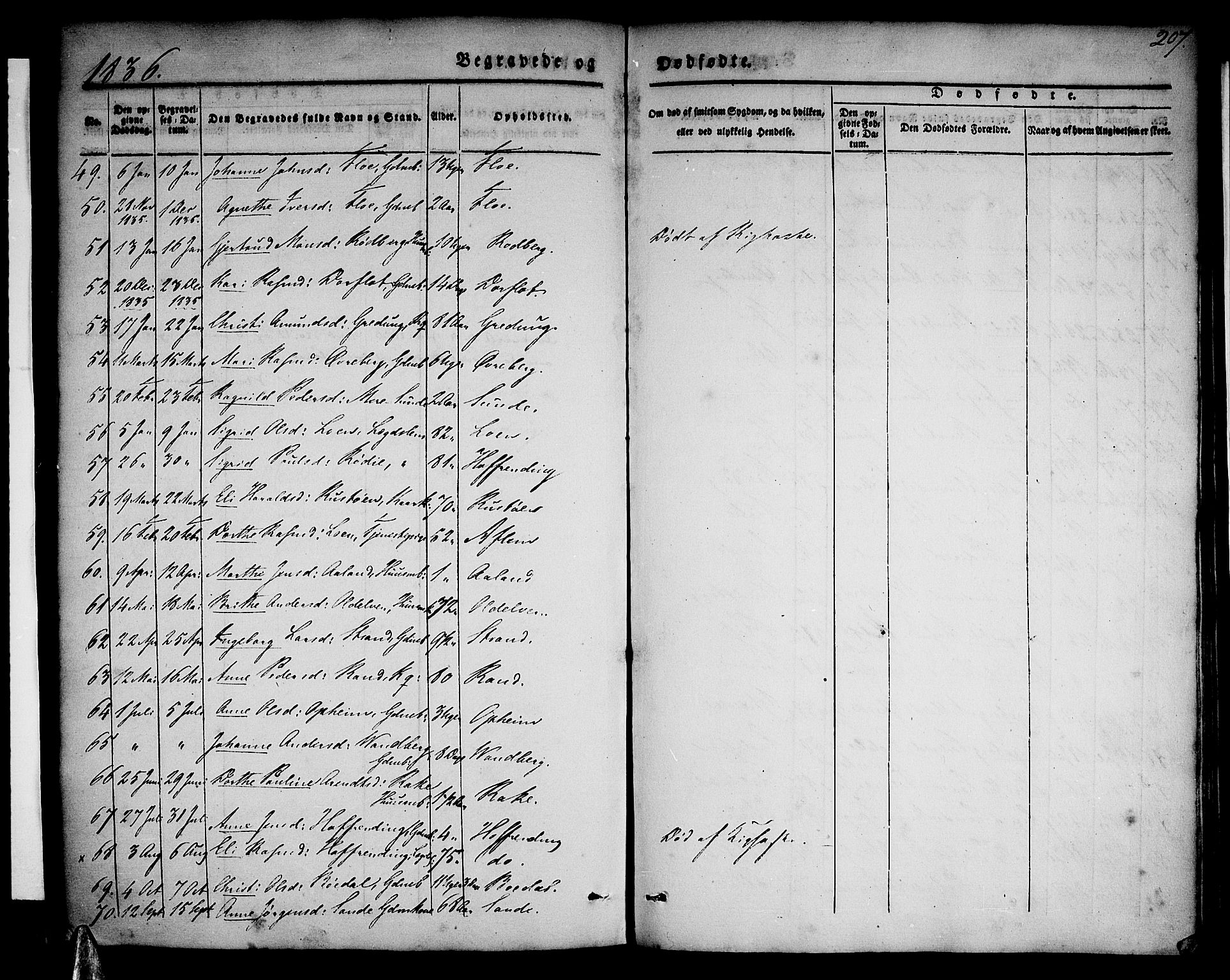 Stryn Sokneprestembete, AV/SAB-A-82501: Parish register (official) no. A 1, 1832-1845, p. 207