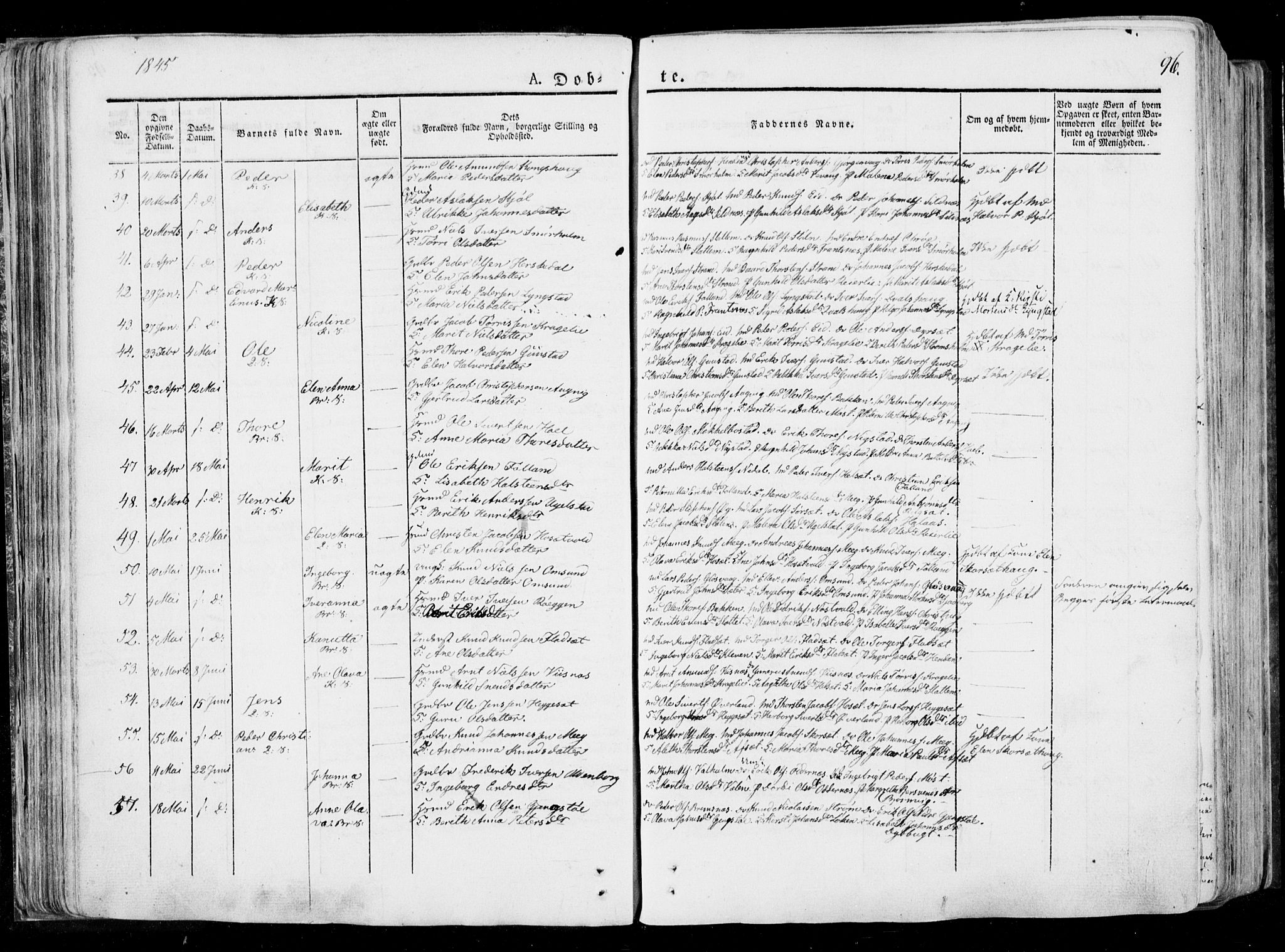 Ministerialprotokoller, klokkerbøker og fødselsregistre - Møre og Romsdal, AV/SAT-A-1454/568/L0803: Parish register (official) no. 568A10, 1830-1853, p. 96