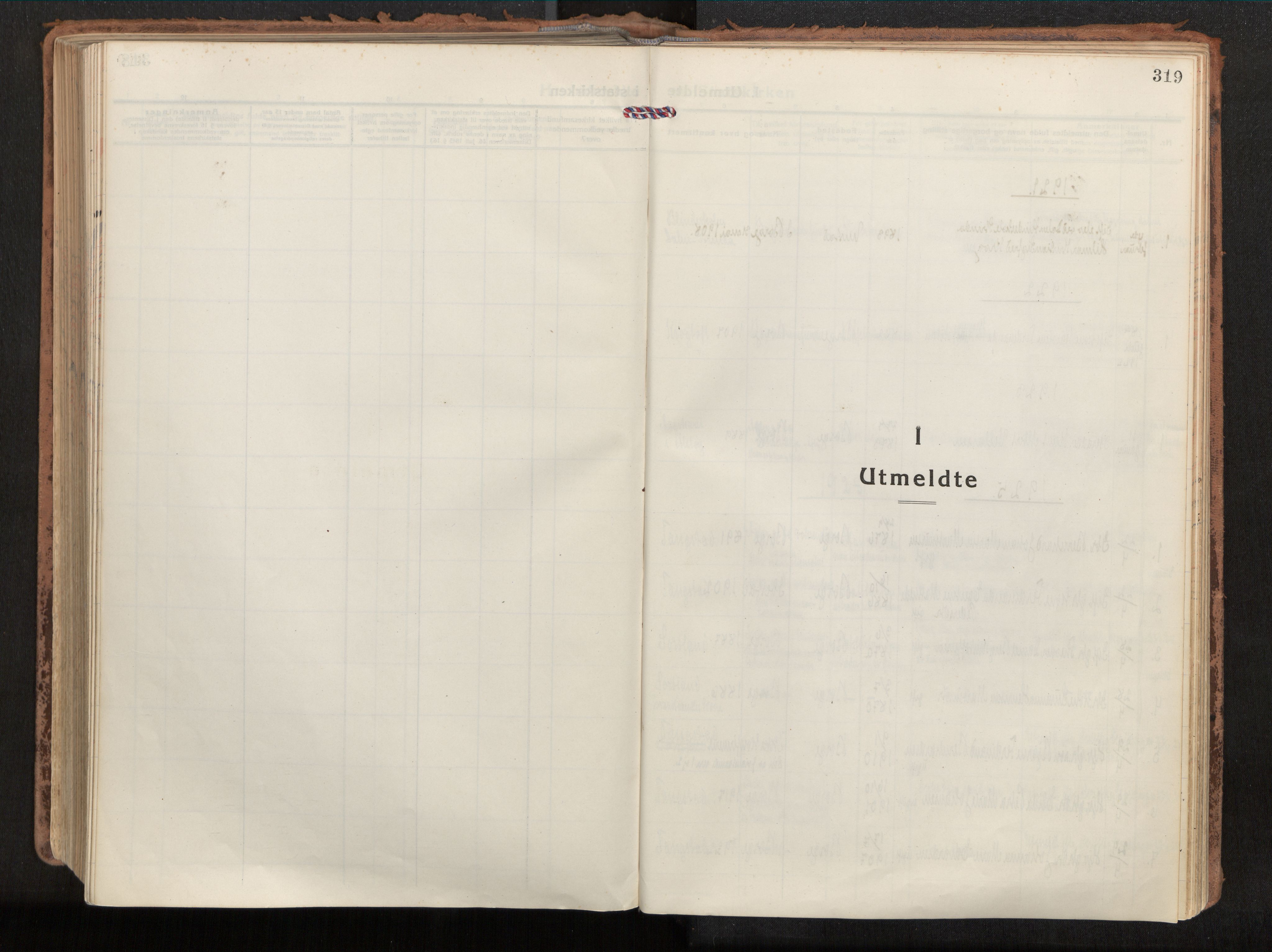 Ministerialprotokoller, klokkerbøker og fødselsregistre - Nordland, AV/SAT-A-1459/880/L1136: Parish register (official) no. 880A10, 1919-1927, p. 319