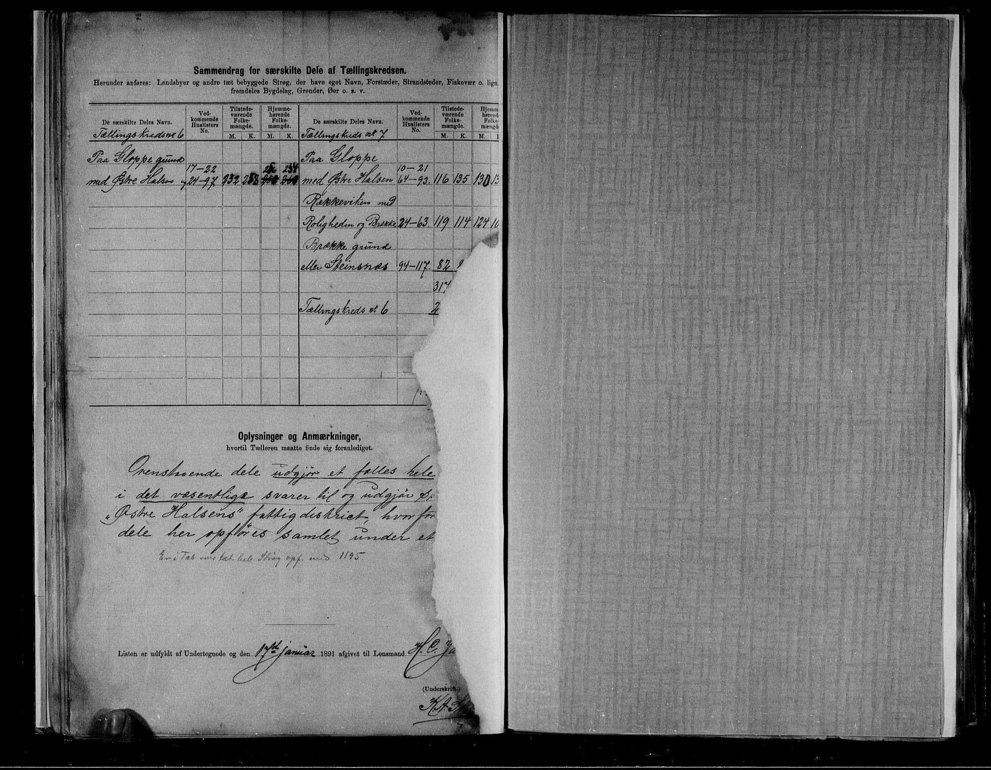 RA, 1891 census for 0725 Tjølling, 1891, p. 22