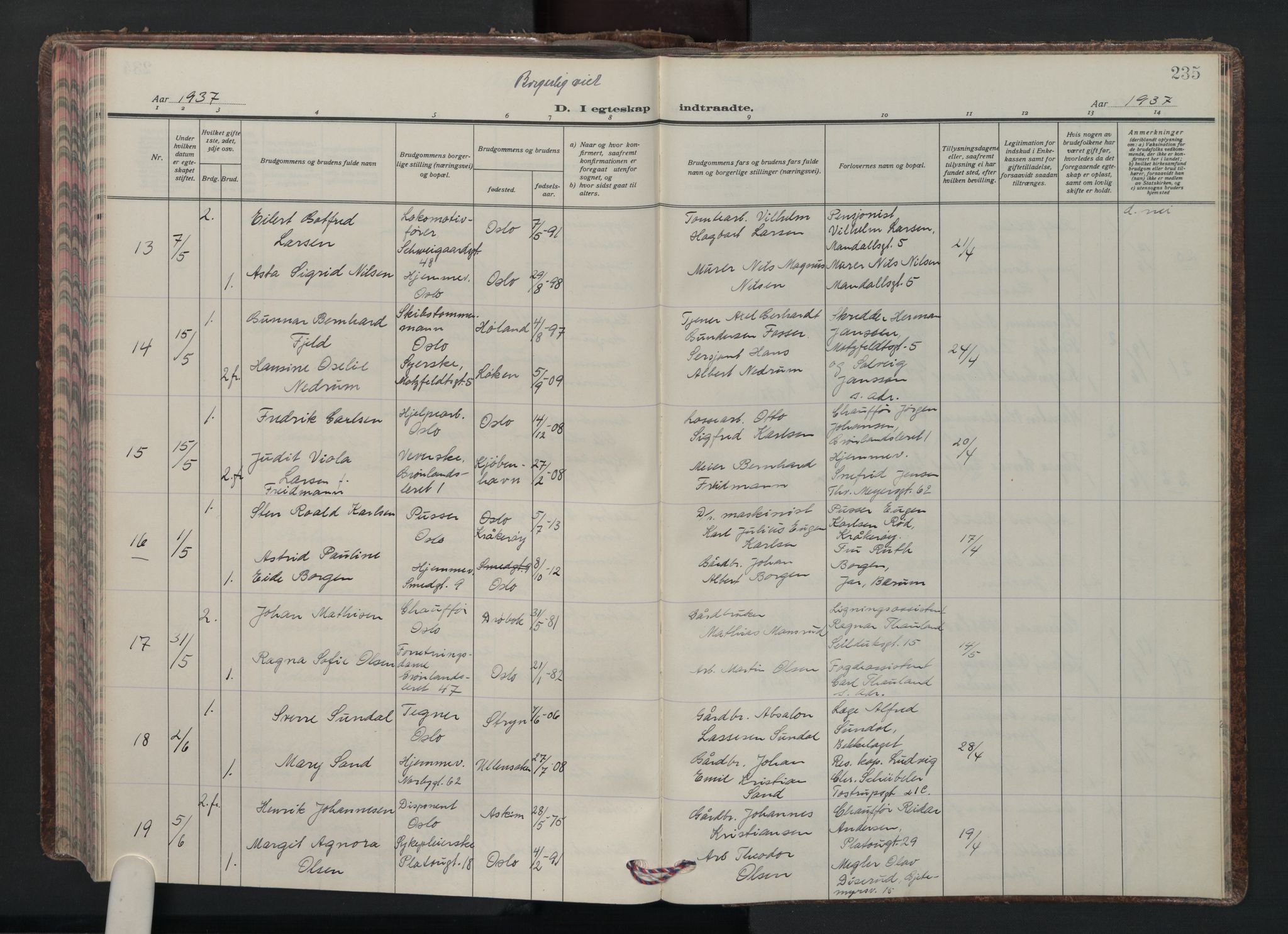 Grønland prestekontor Kirkebøker, SAO/A-10848/F/Fa/L0020: Parish register (official) no. 20, 1935-1946, p. 235