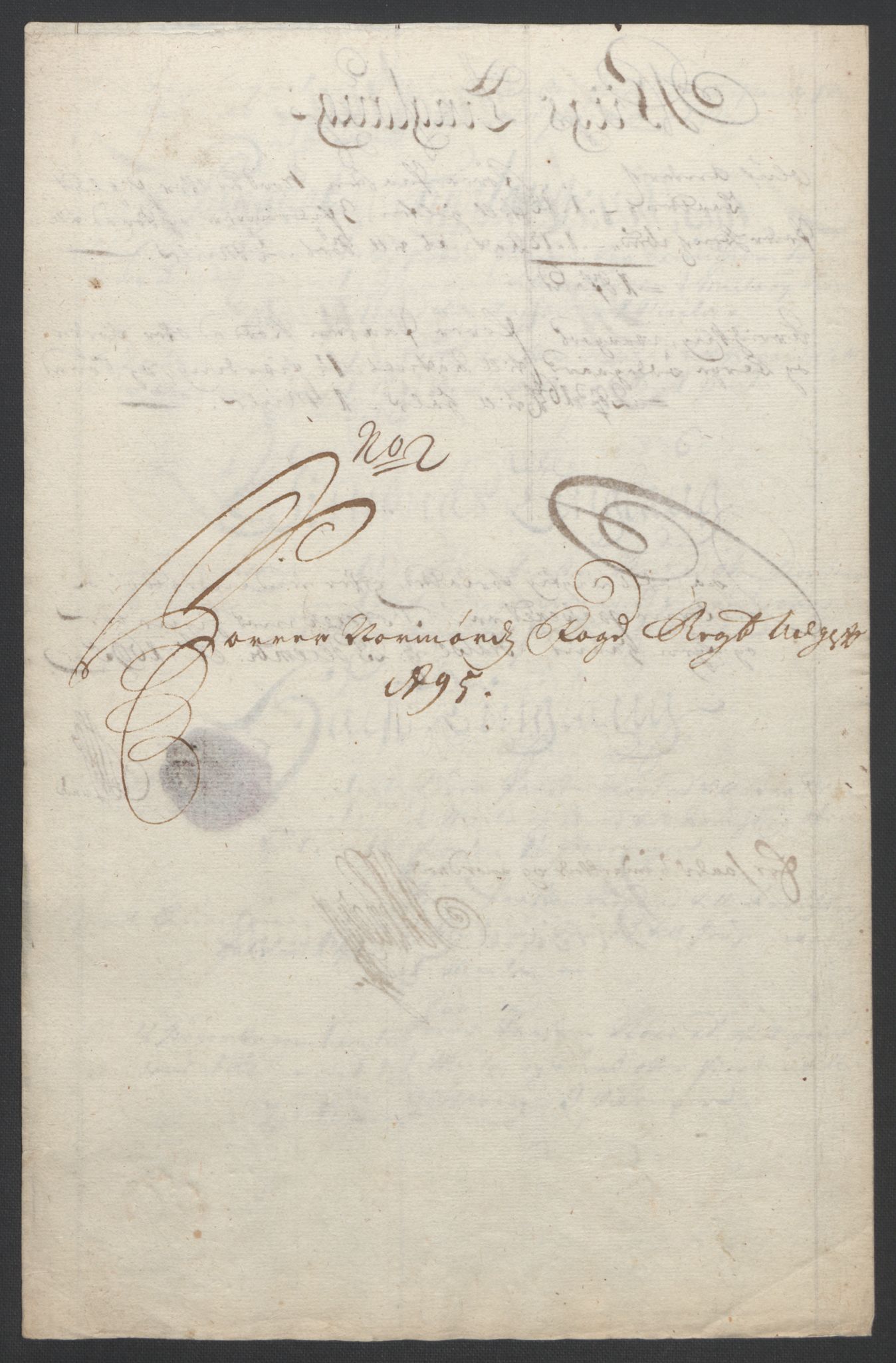 Rentekammeret inntil 1814, Reviderte regnskaper, Fogderegnskap, AV/RA-EA-4092/R56/L3736: Fogderegnskap Nordmøre, 1694-1696, p. 304