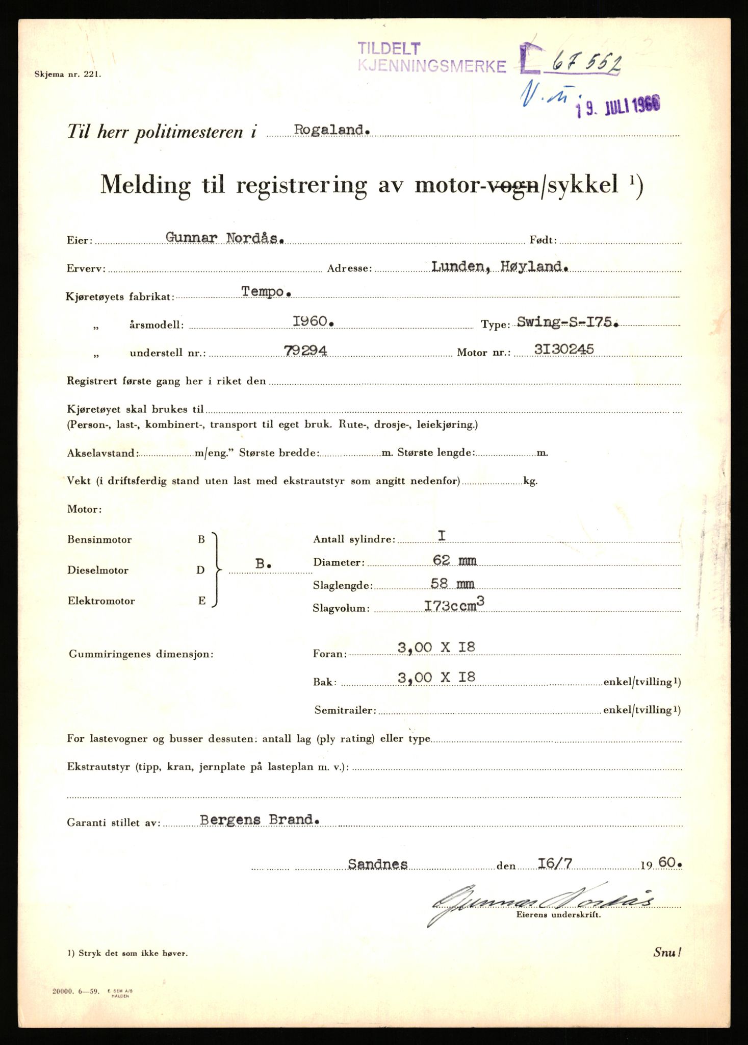 Stavanger trafikkstasjon, AV/SAST-A-101942/0/F/L0065: L-65400 - L-67649, 1930-1971, p. 1801