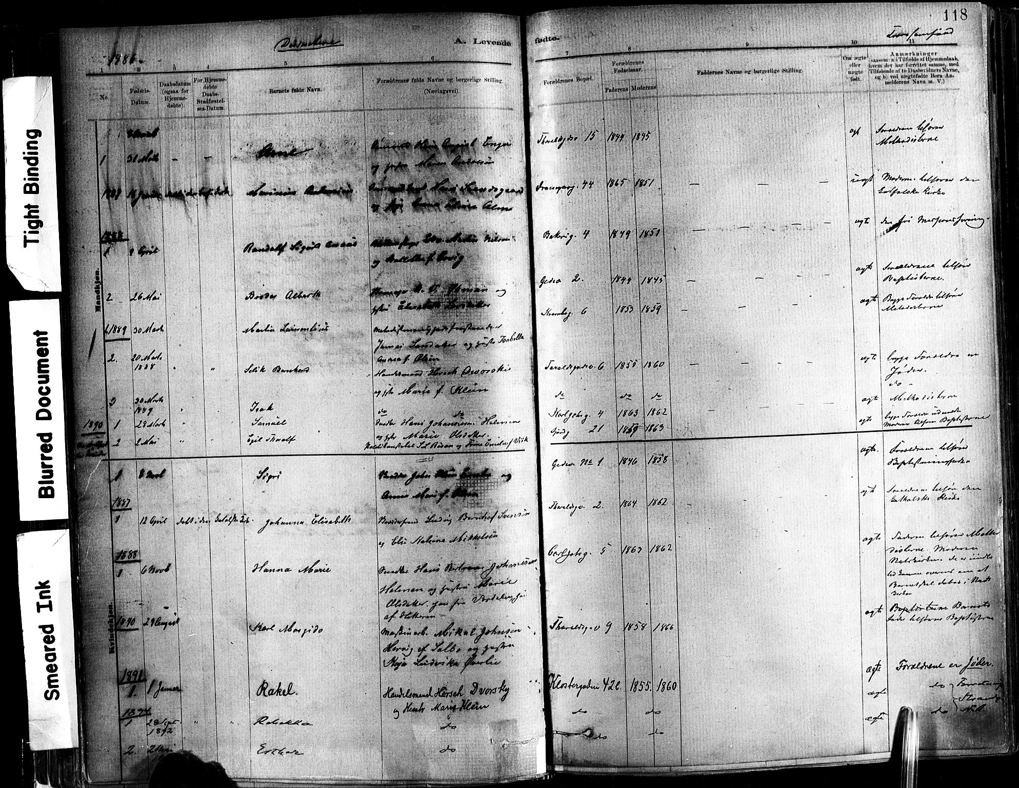 Ministerialprotokoller, klokkerbøker og fødselsregistre - Sør-Trøndelag, SAT/A-1456/602/L0119: Parish register (official) no. 602A17, 1880-1901, p. 118