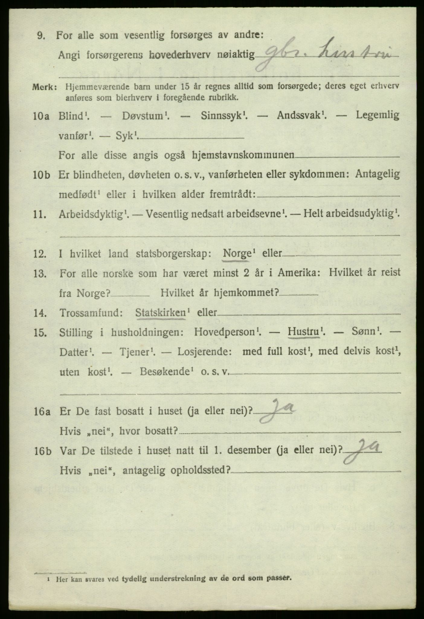 SAB, 1920 census for Kinn, 1920, p. 2280